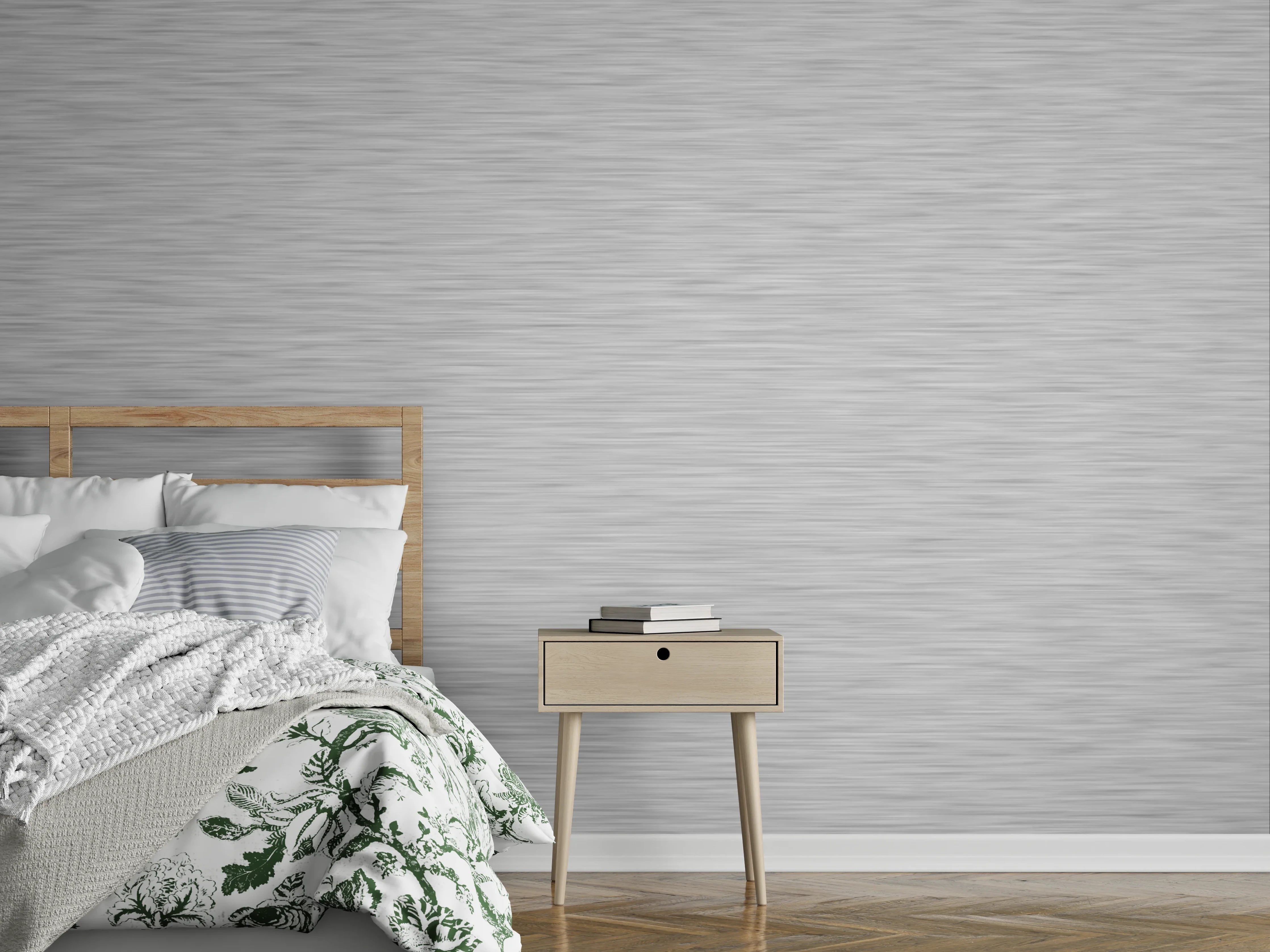 Wandverkleidung Schlafzimmer - Silver - ALU Prime - Metall Gebürstet