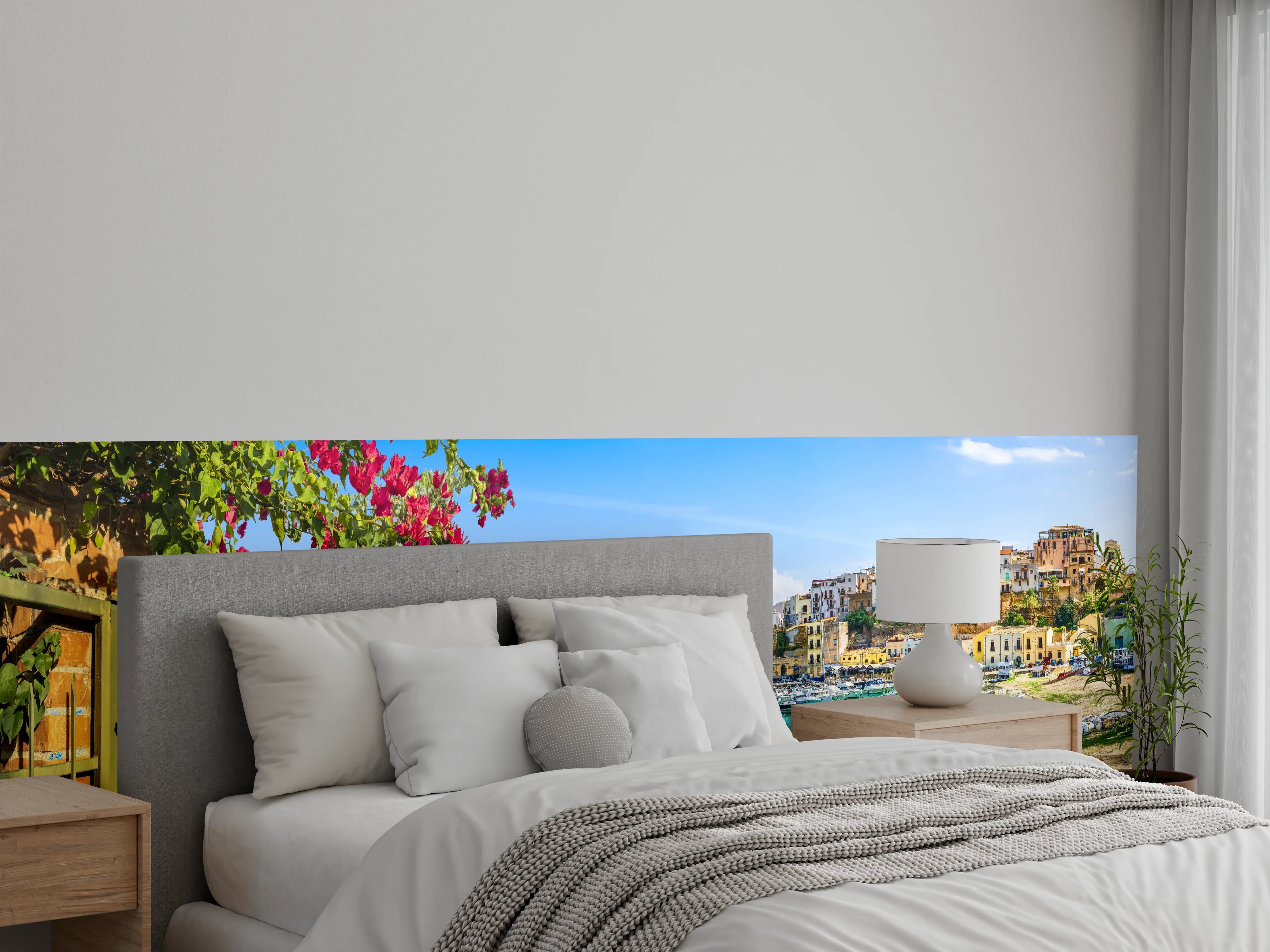 Wandverkleidung Schlafzimmer - Sizilianische Hafenstadt Castellammare del Golfo