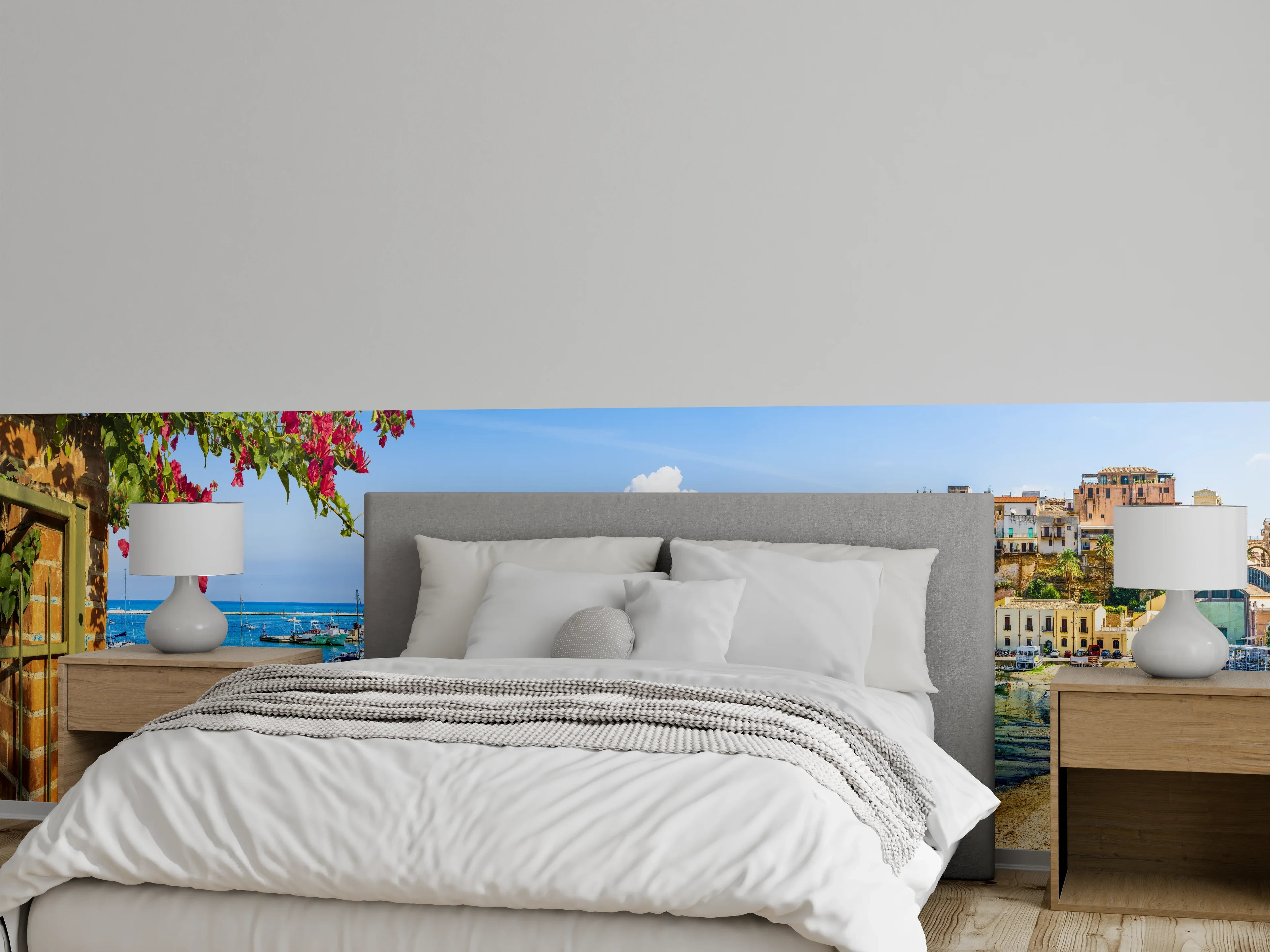 Wandverkleidung Schlafzimmer - Sizilianische Hafenstadt Castellammare del Golfo