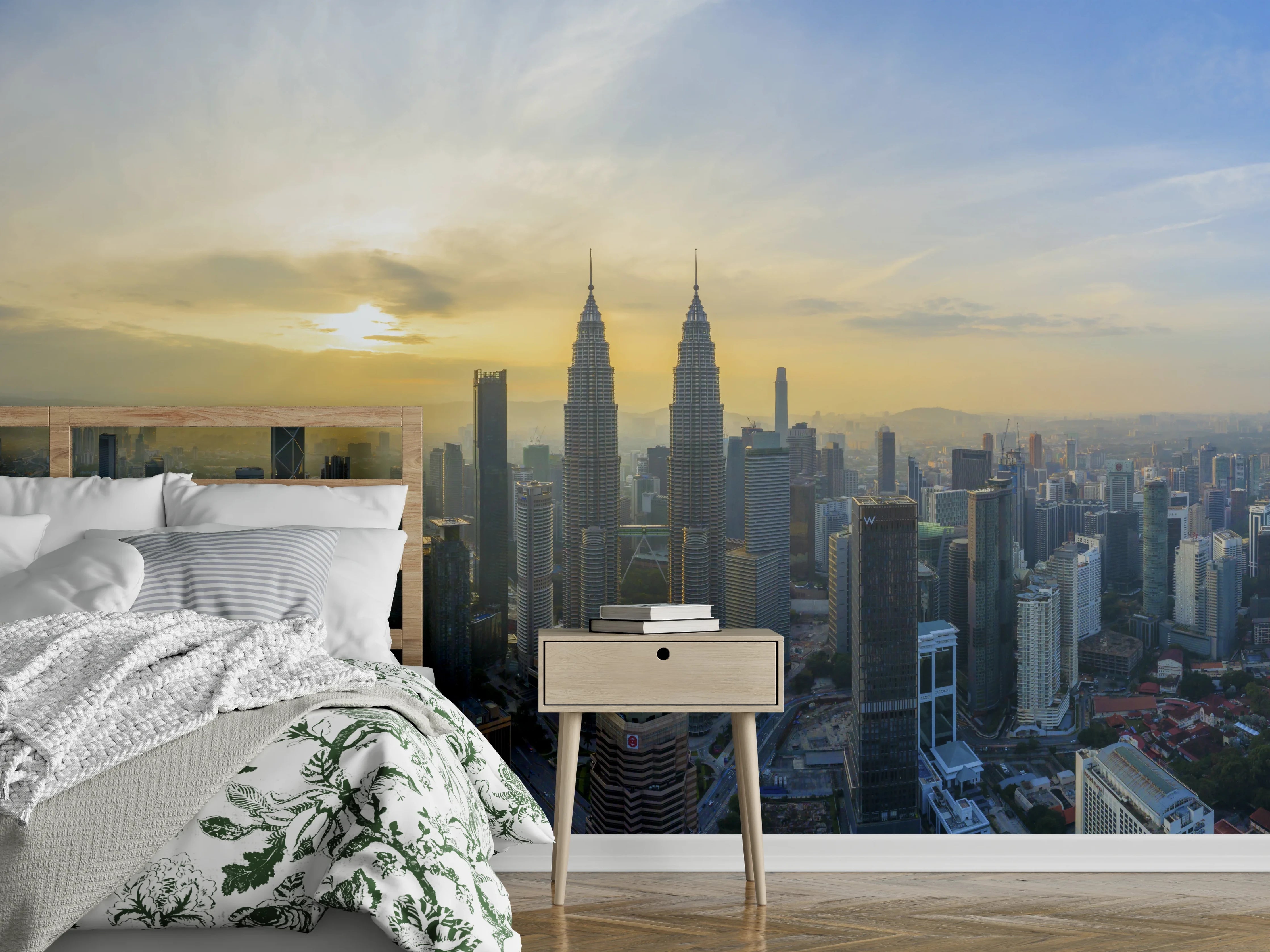 Wandverkleidung Schlafzimmer - Skyline Kuala Lumpur City