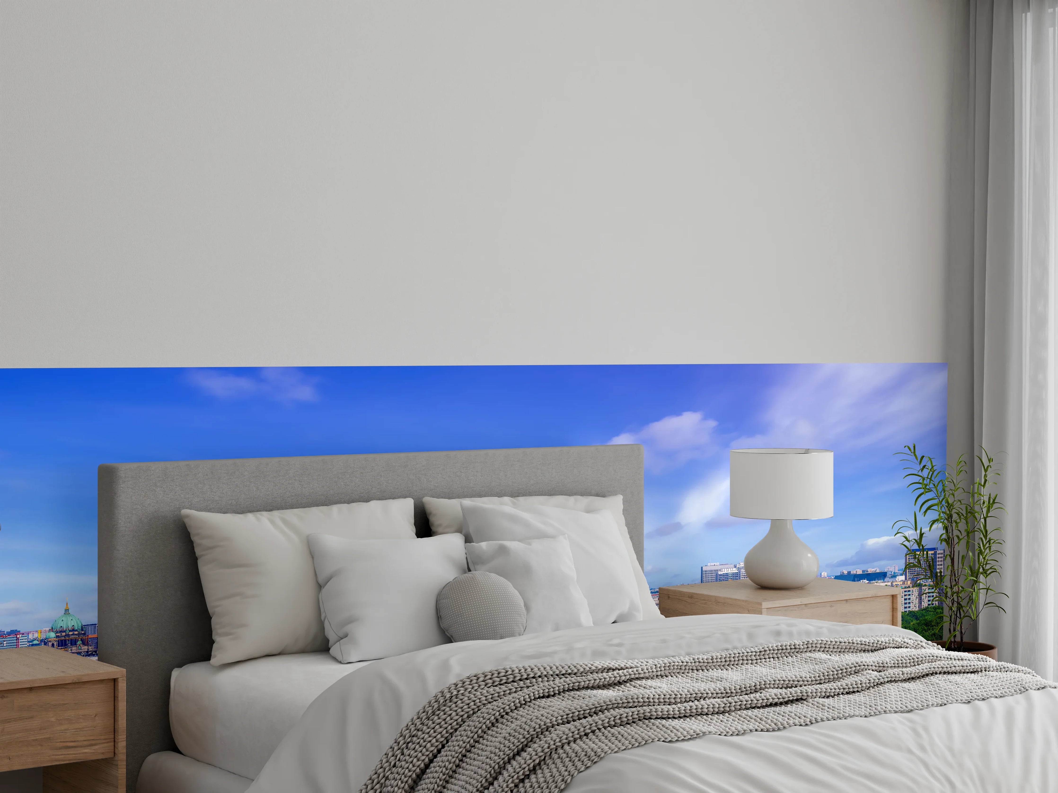 Wandverkleidung Schlafzimmer - Skyline von Berlin