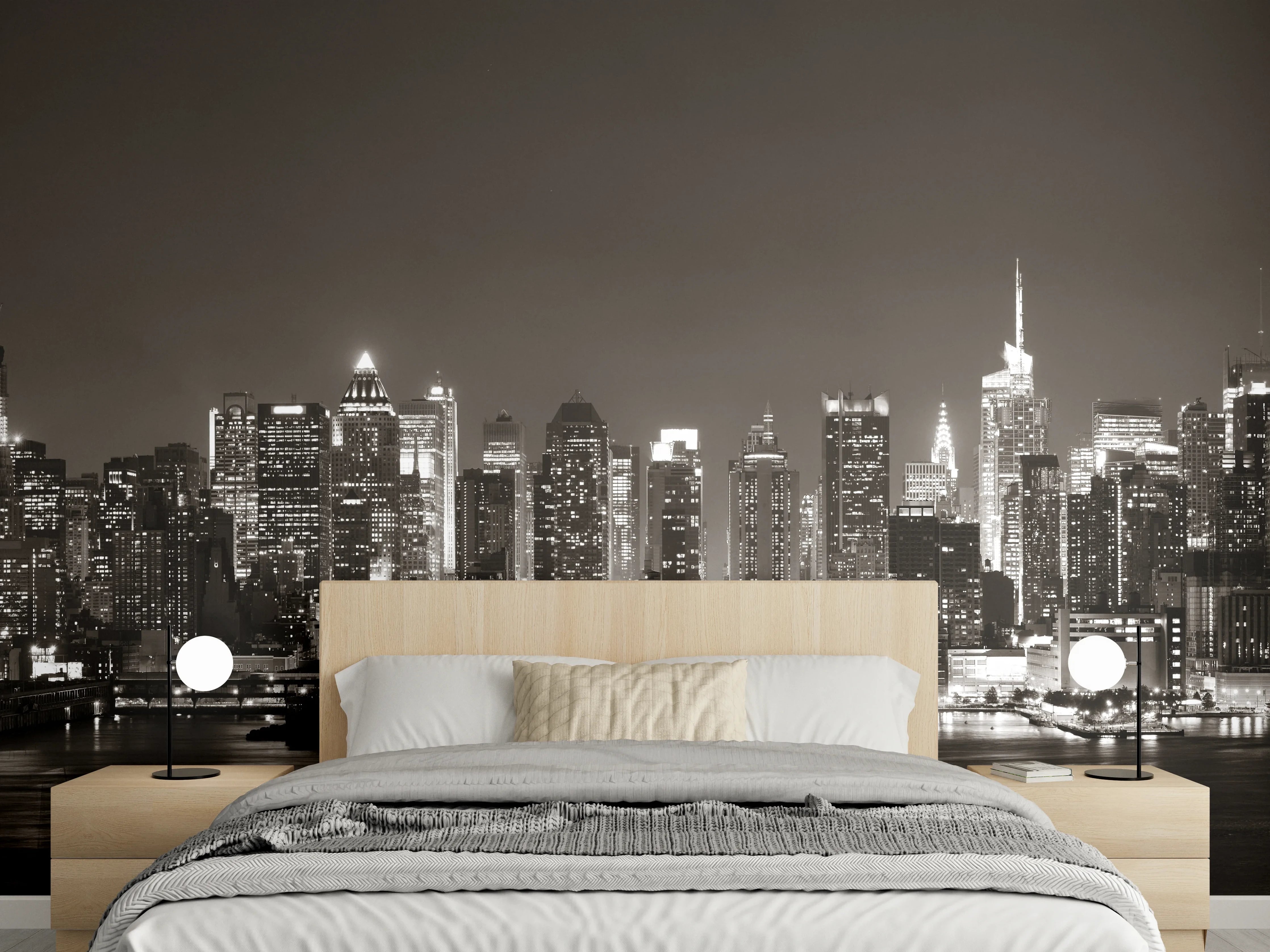 Wandverkleidung Schlafzimmer - Skyline von Midtown Manhattan