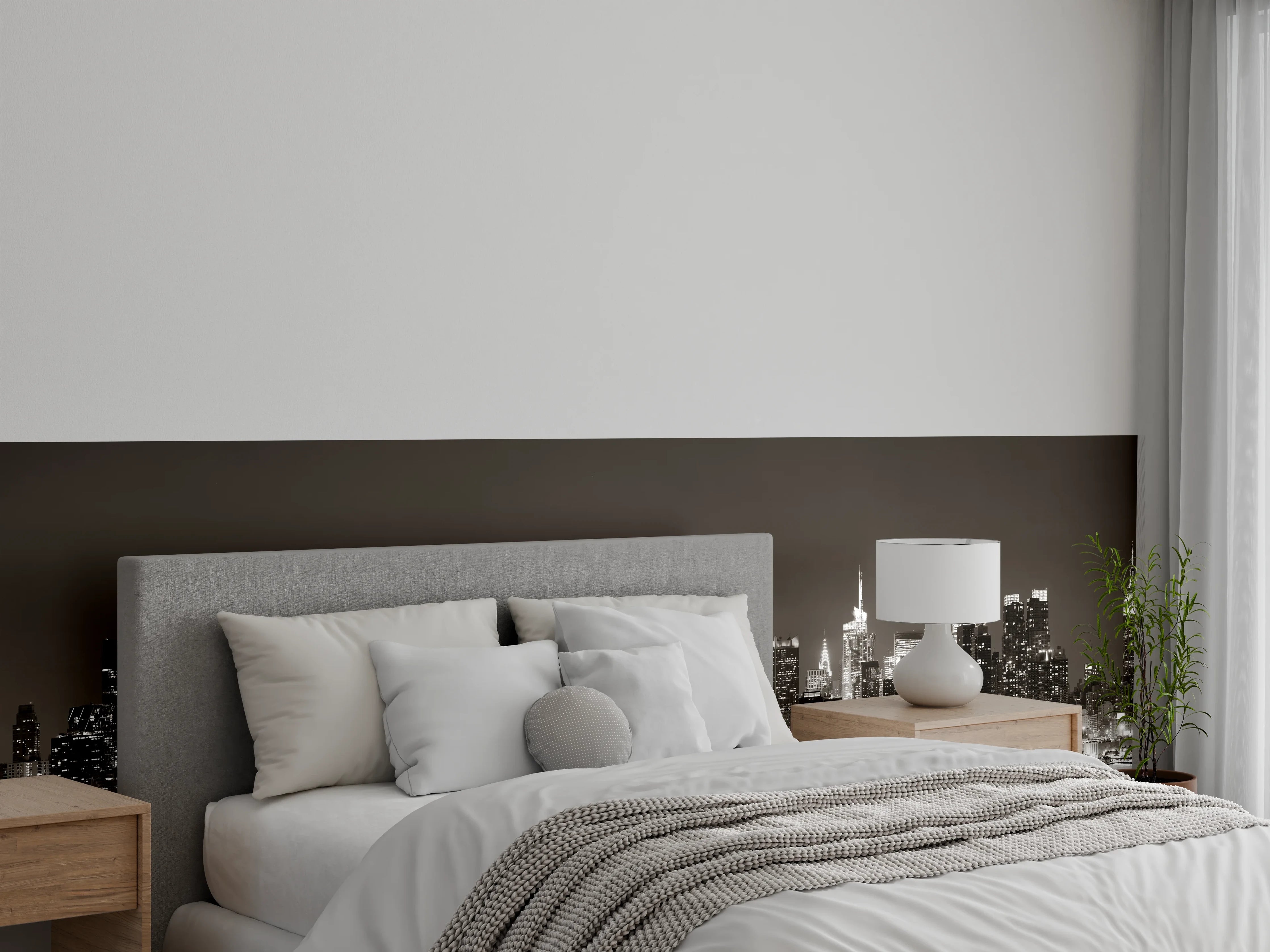 Wandverkleidung Schlafzimmer - Skyline von Midtown Manhattan