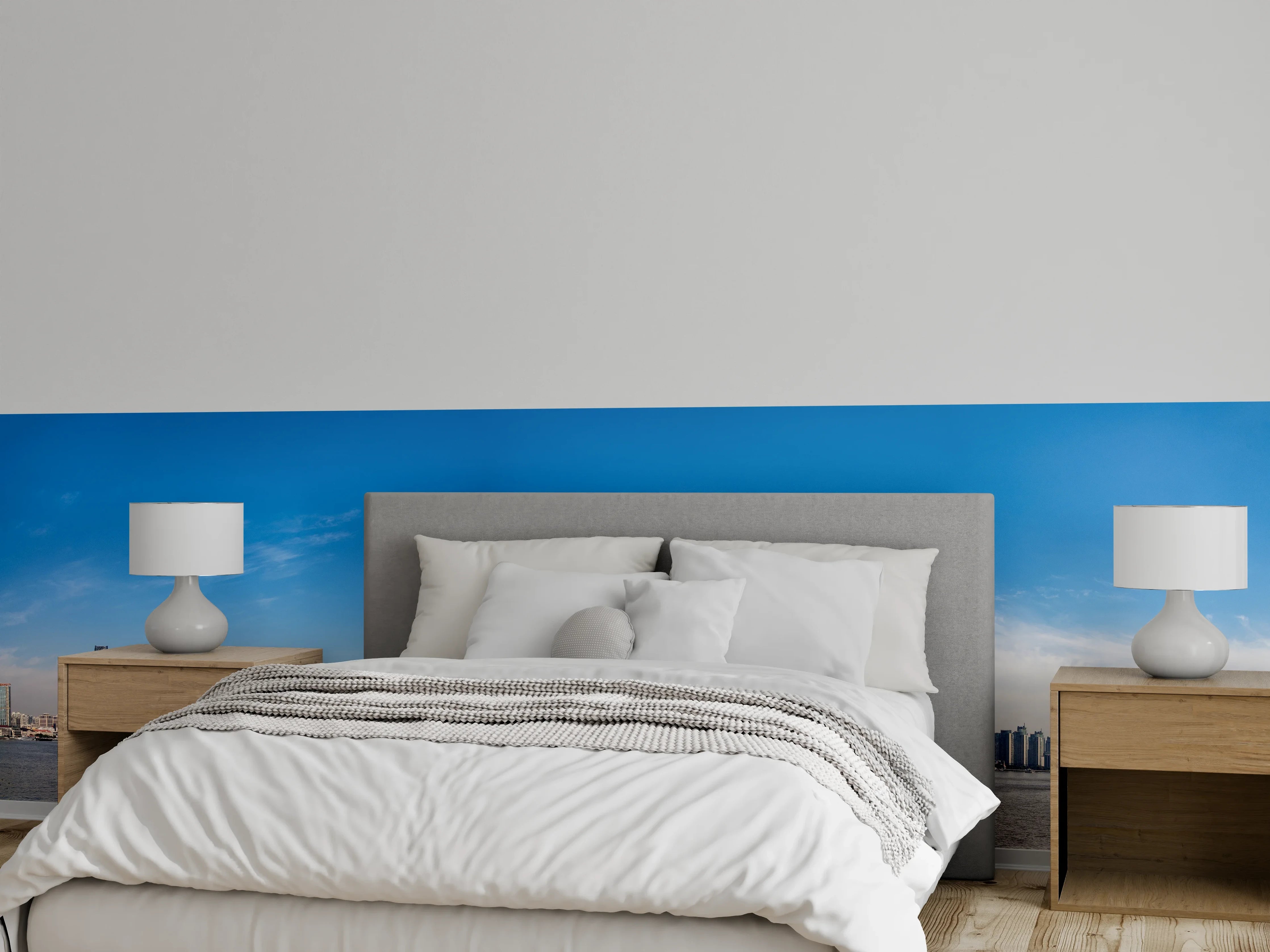 Wandverkleidung Schlafzimmer - Skyline von Shanghai