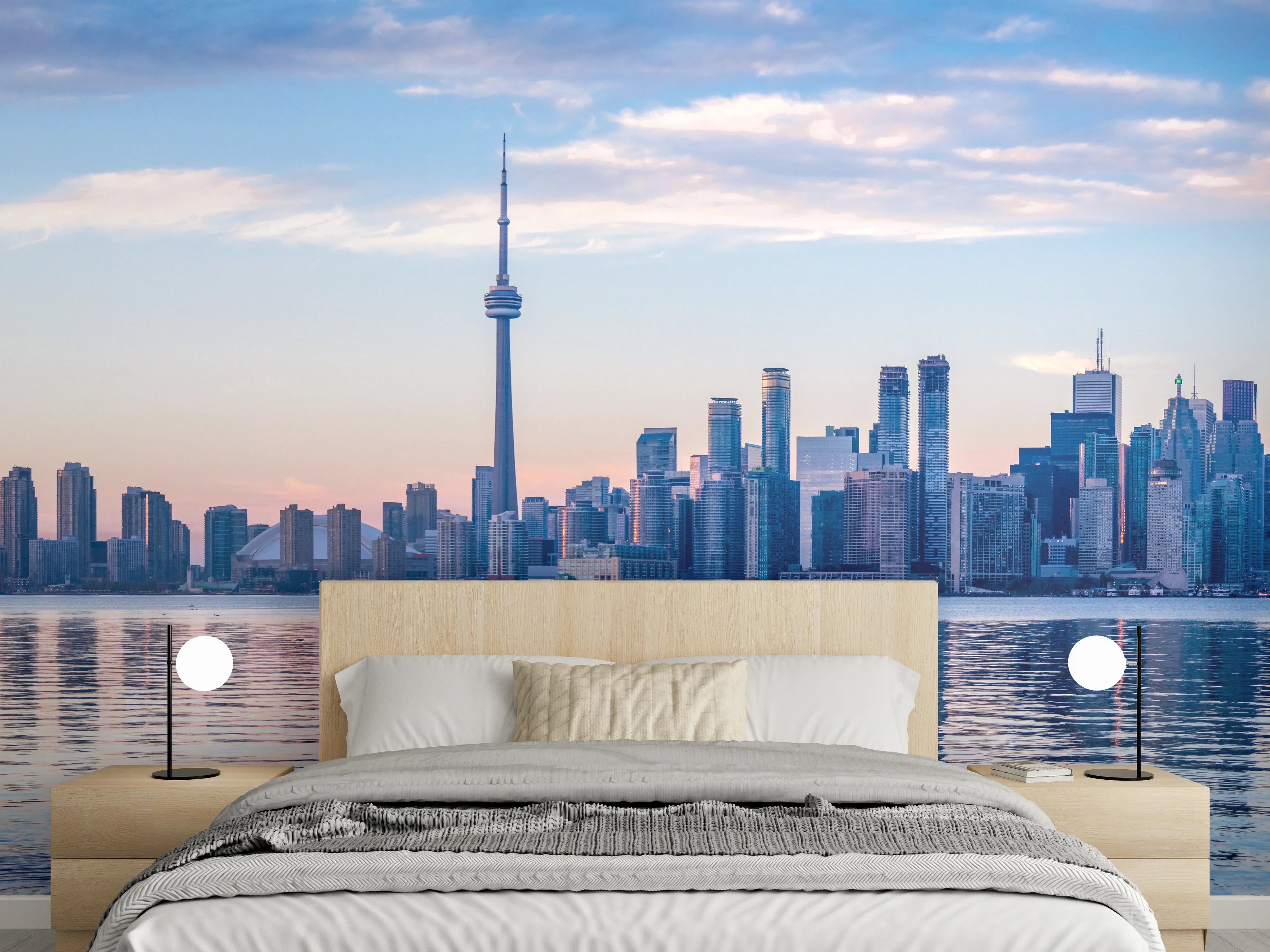 Wandverkleidung Schlafzimmer - Skyline von Toronto