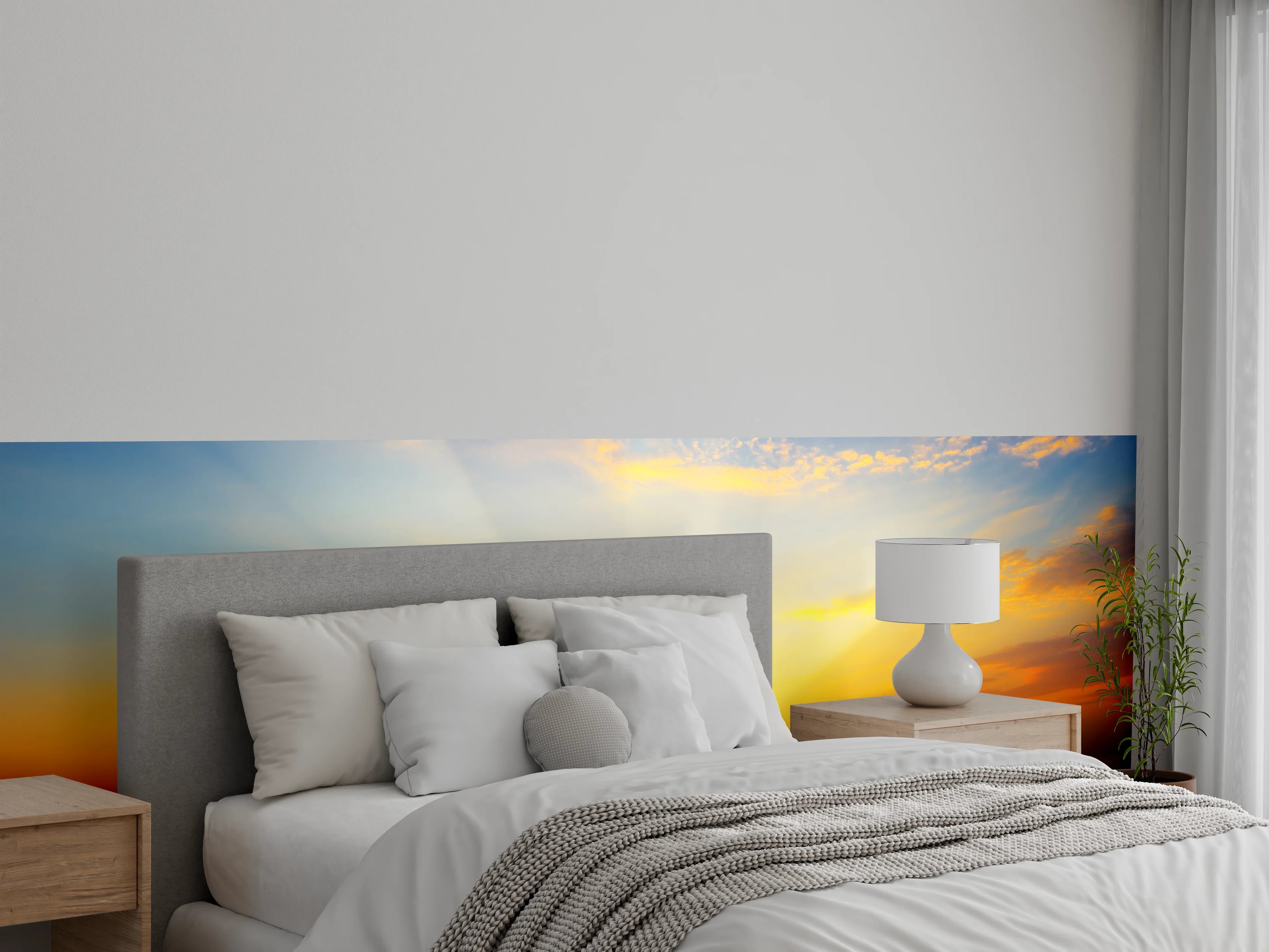 Wandverkleidung Schlafzimmer - Sonnenaufgang am Meer – Naturmotiv