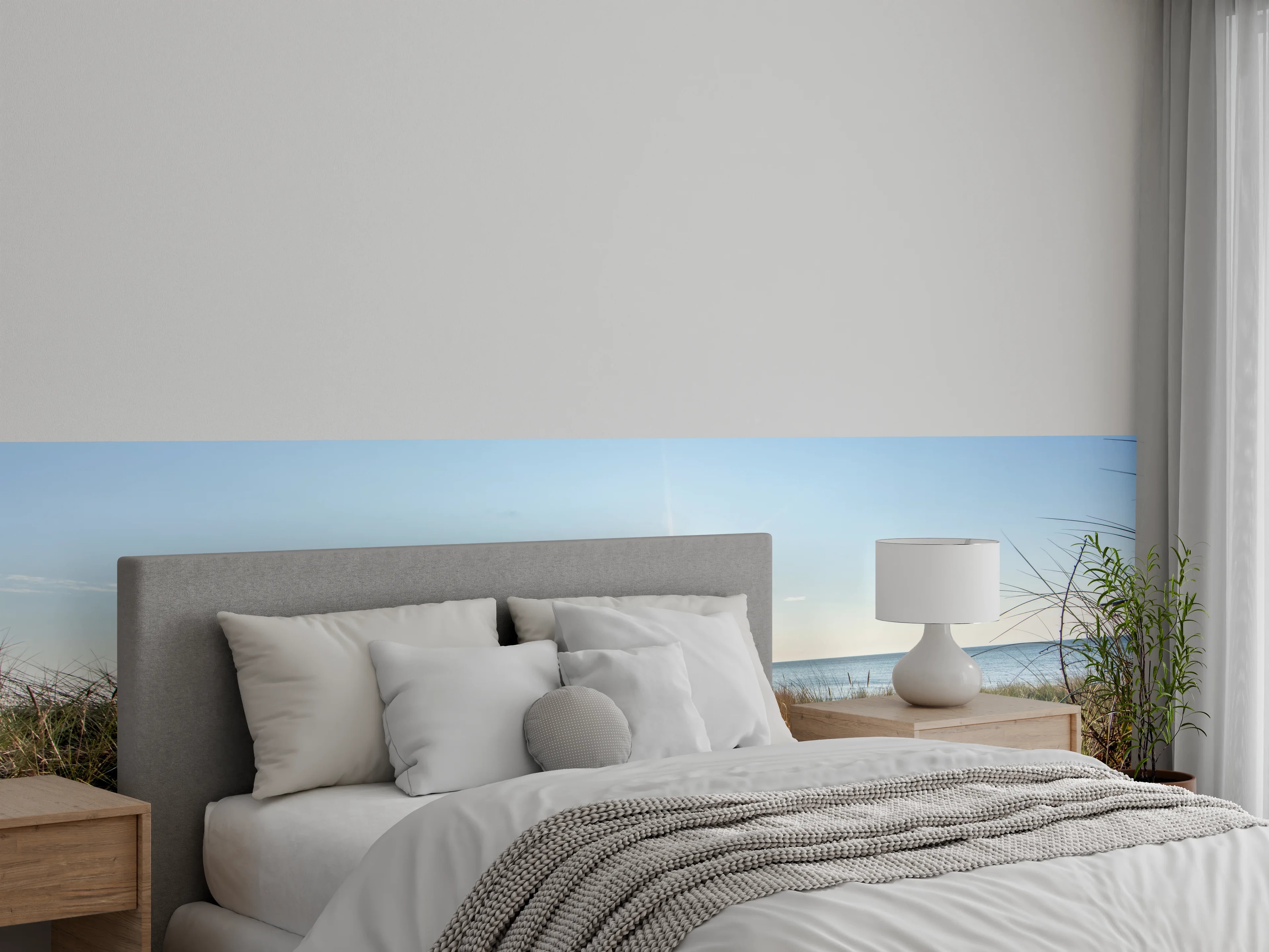 Wandverkleidung Schlafzimmer - Sonnenaufgang am ruhigen Ostseestrand