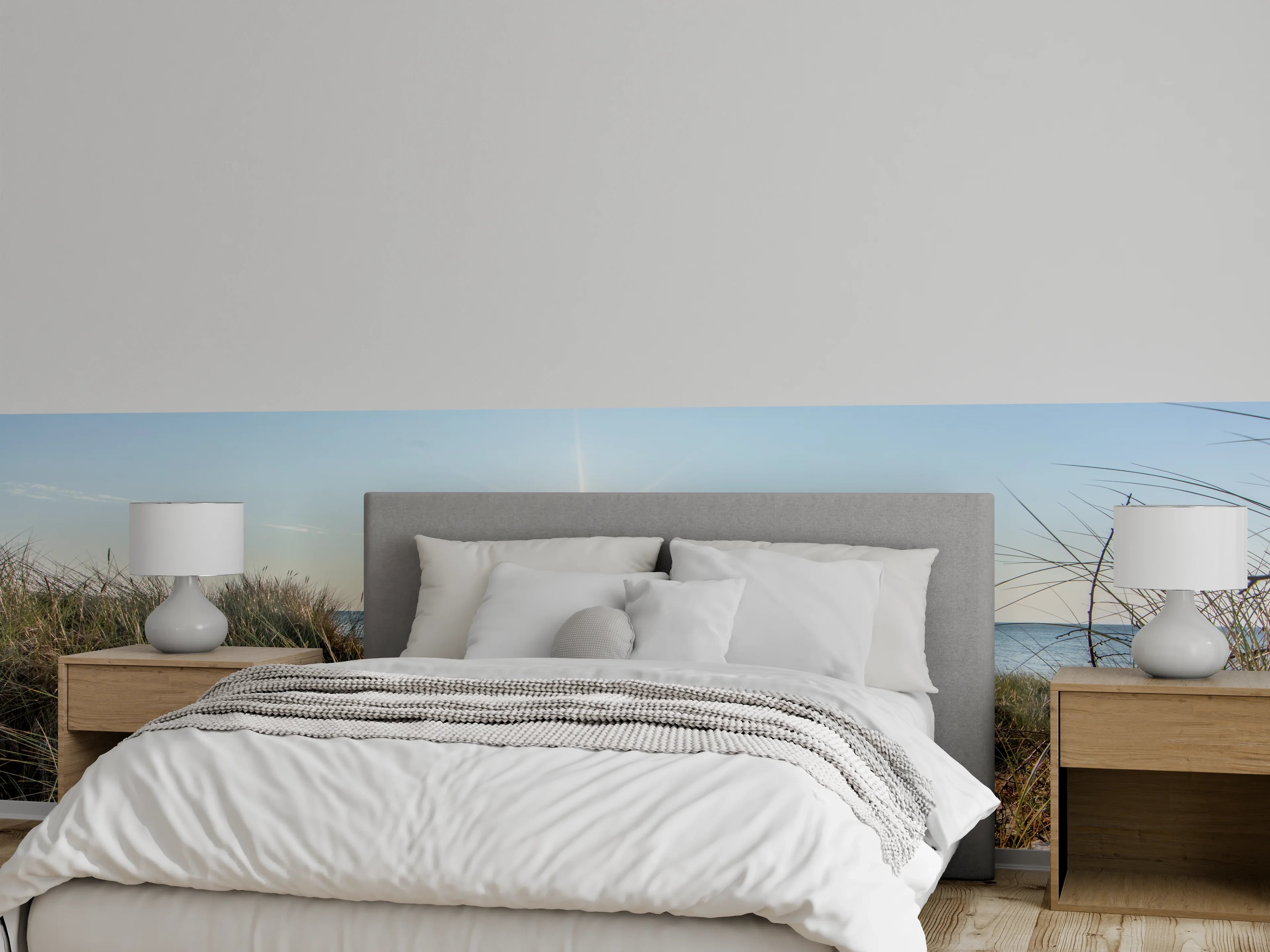 Wandverkleidung Schlafzimmer - Sonnenaufgang am ruhigen Ostseestrand