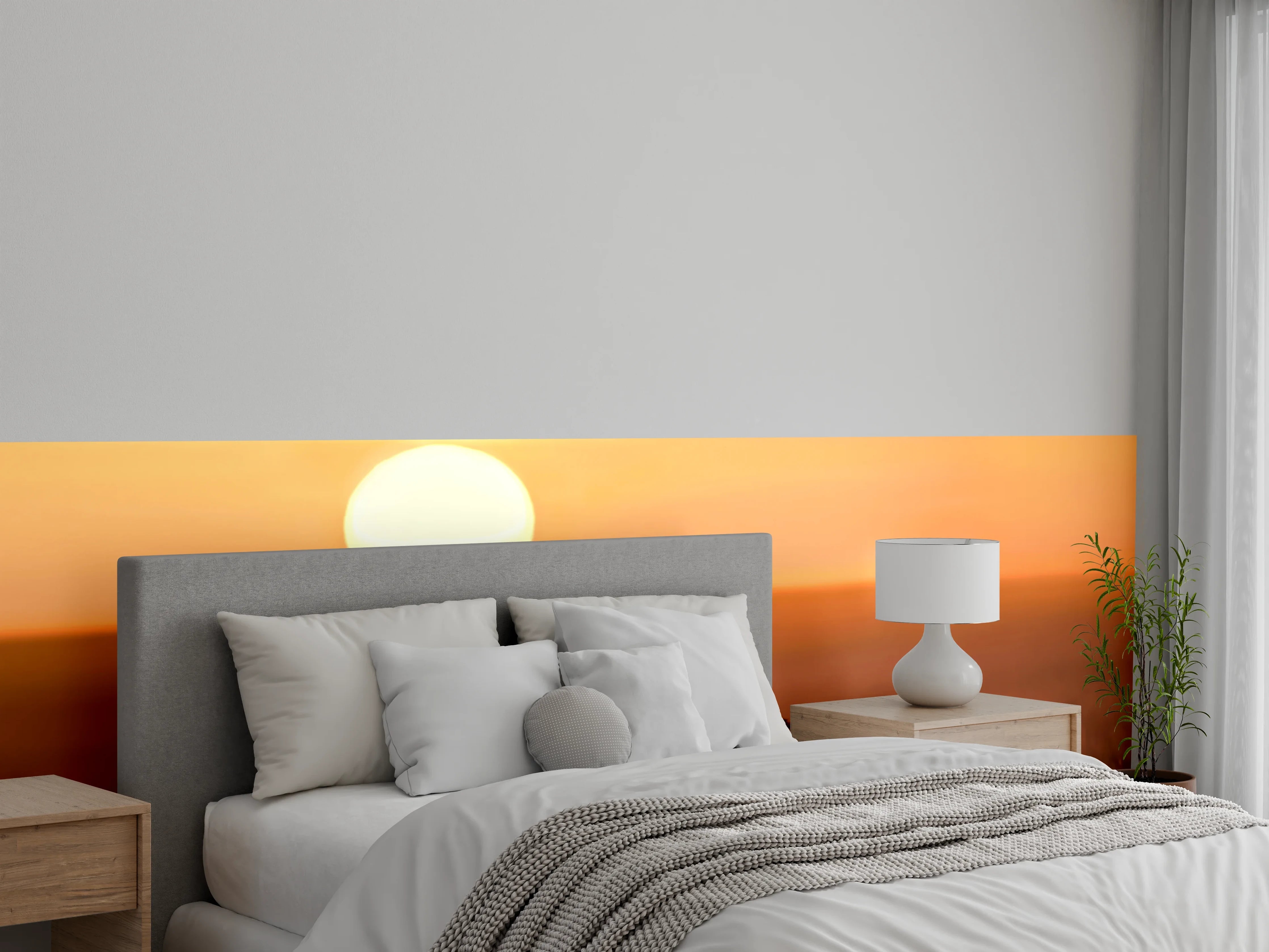 Wandverkleidung Schlafzimmer - Sonnenaufgang in der Savanne - Afrika