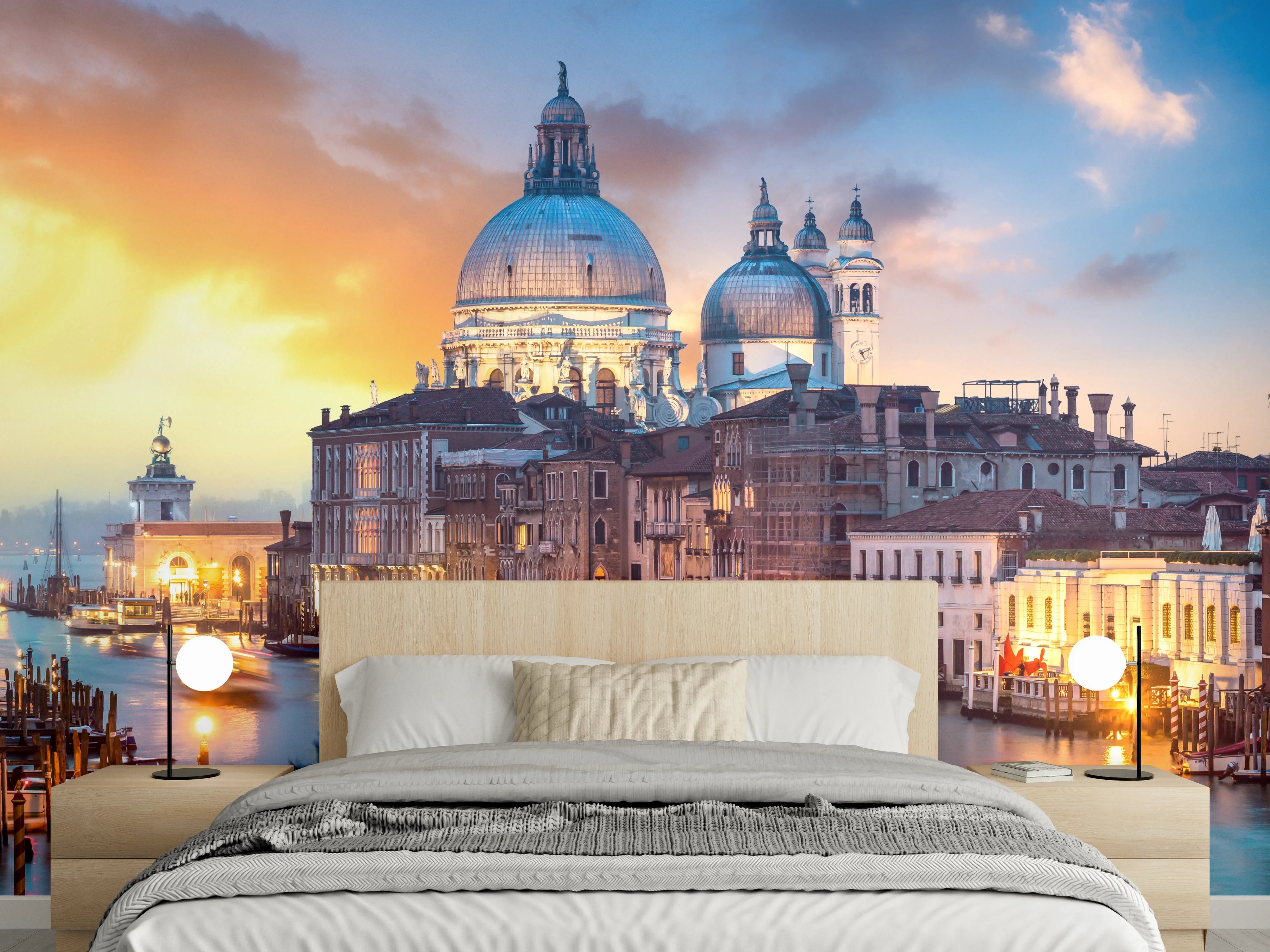 Wandverkleidung Schlafzimmer - Sonnenuntergang am Canal Grande - Venedig 2