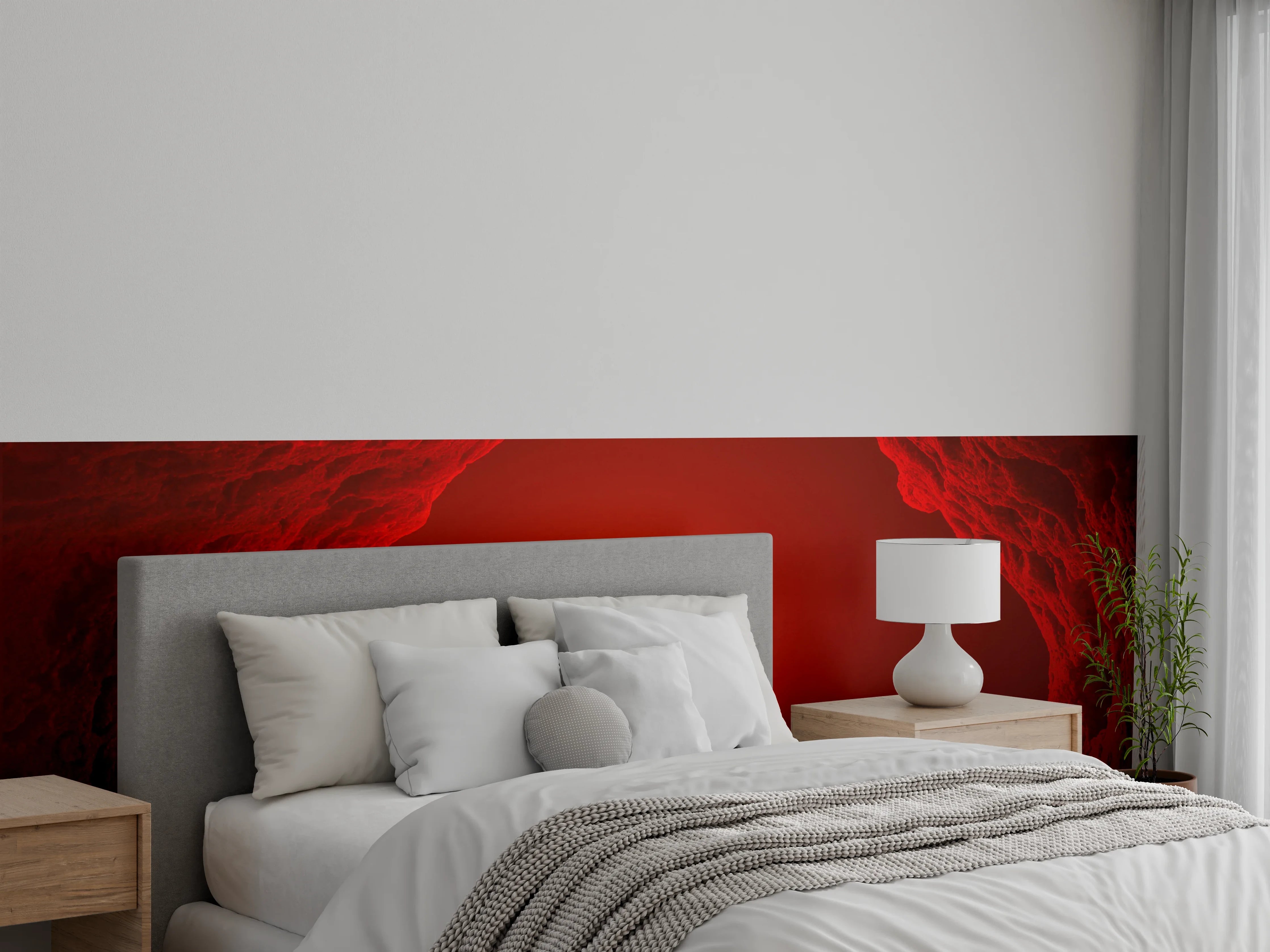 Wandverkleidung Schlafzimmer - Sonnenuntergang im Felsentor – magische Natur
