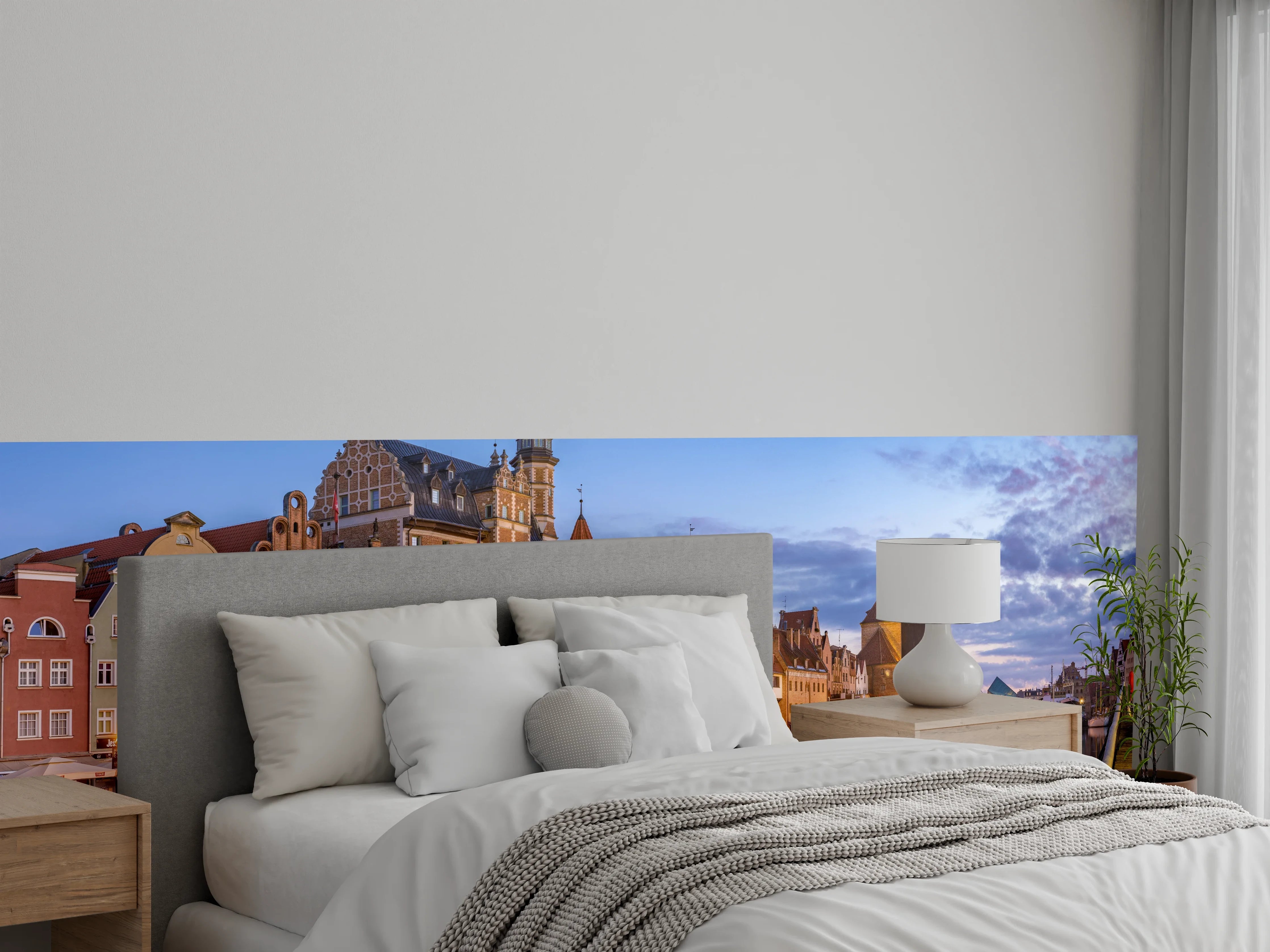 Wandverkleidung Schlafzimmer - Stadtbild von Gdansk in Polen
