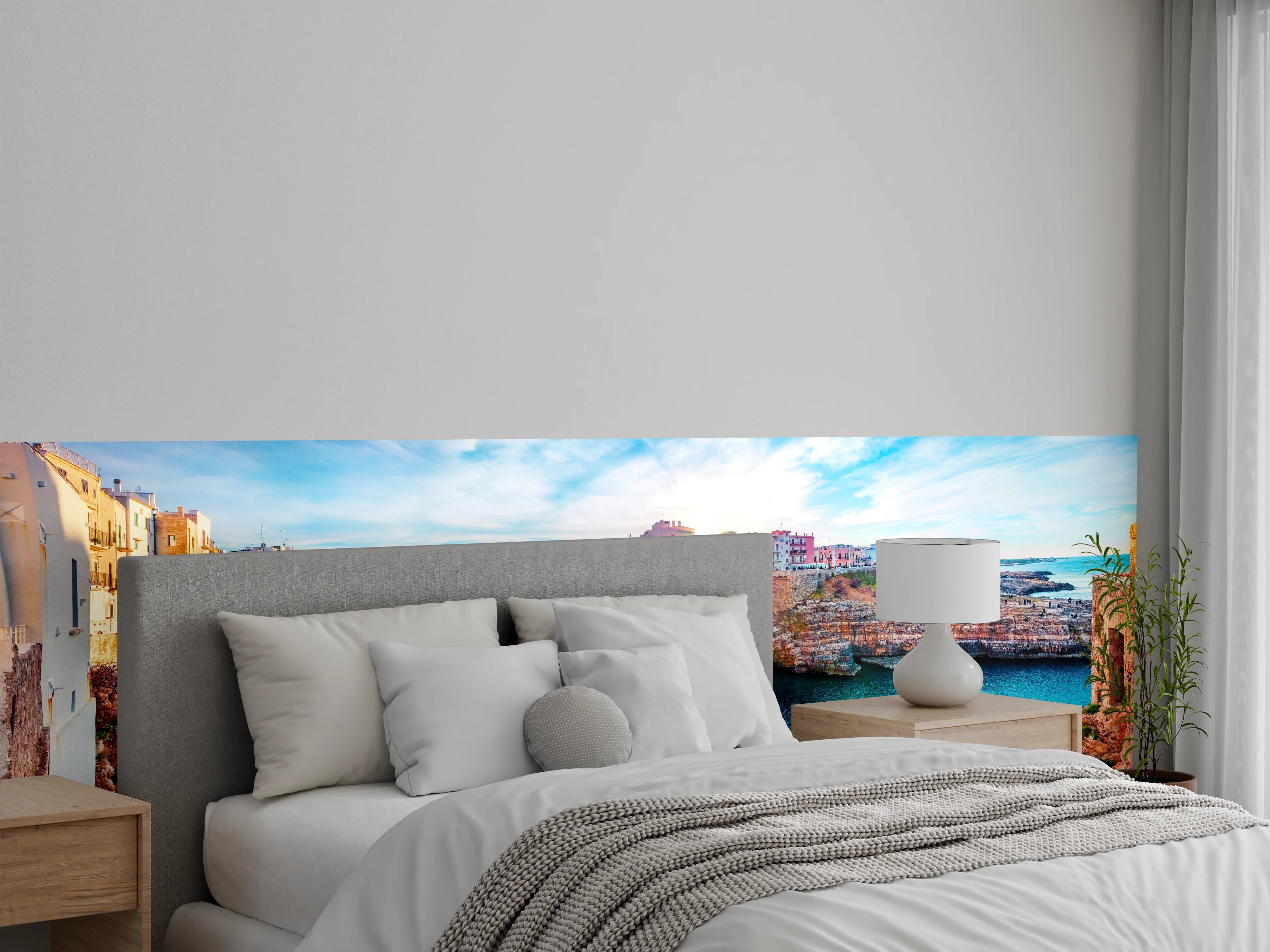Wandverkleidung Schlafzimmer - Stadtbild von Polignano a Mare
