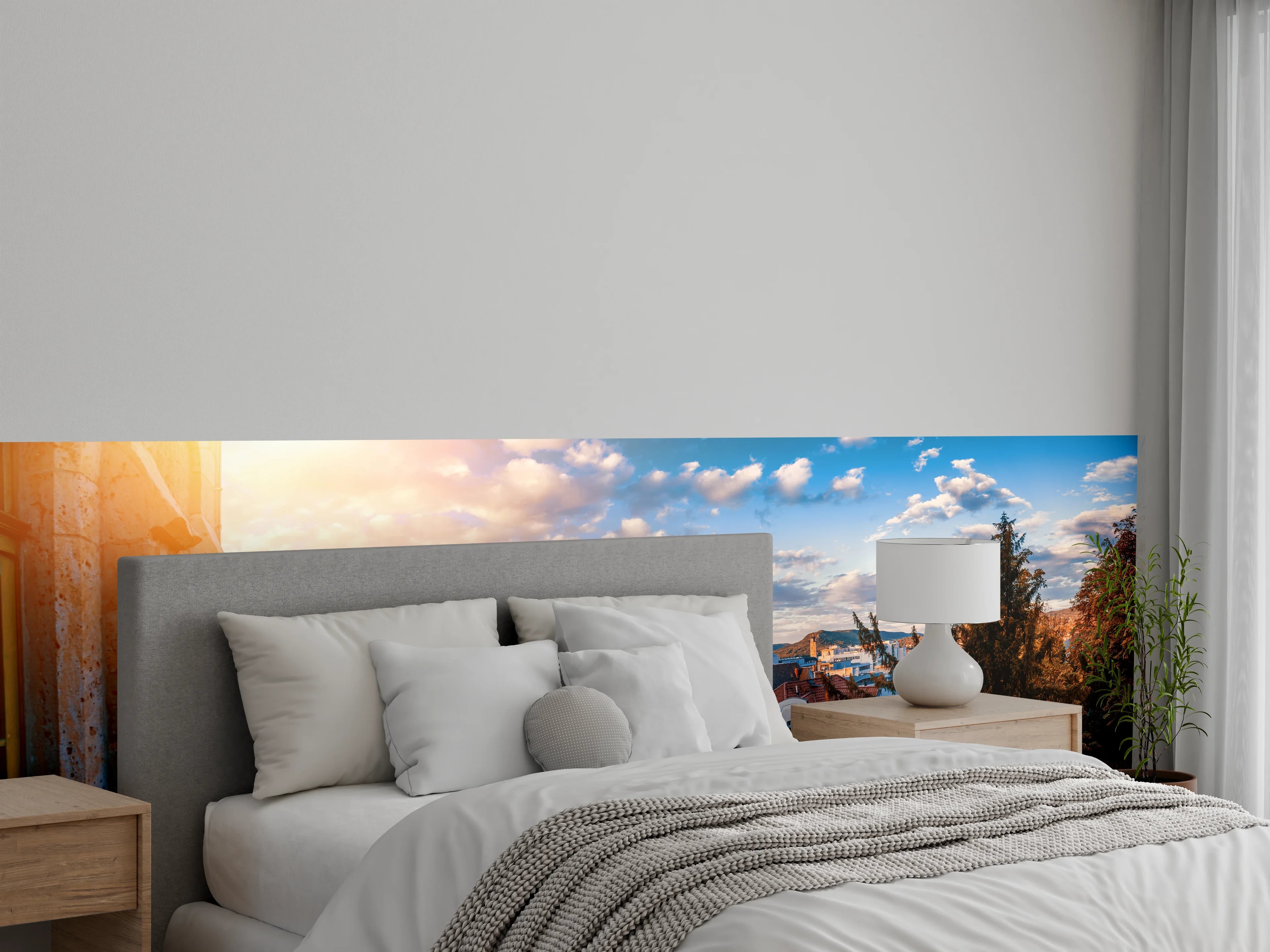 Wandverkleidung Schlafzimmer - Stadtblick auf Jena