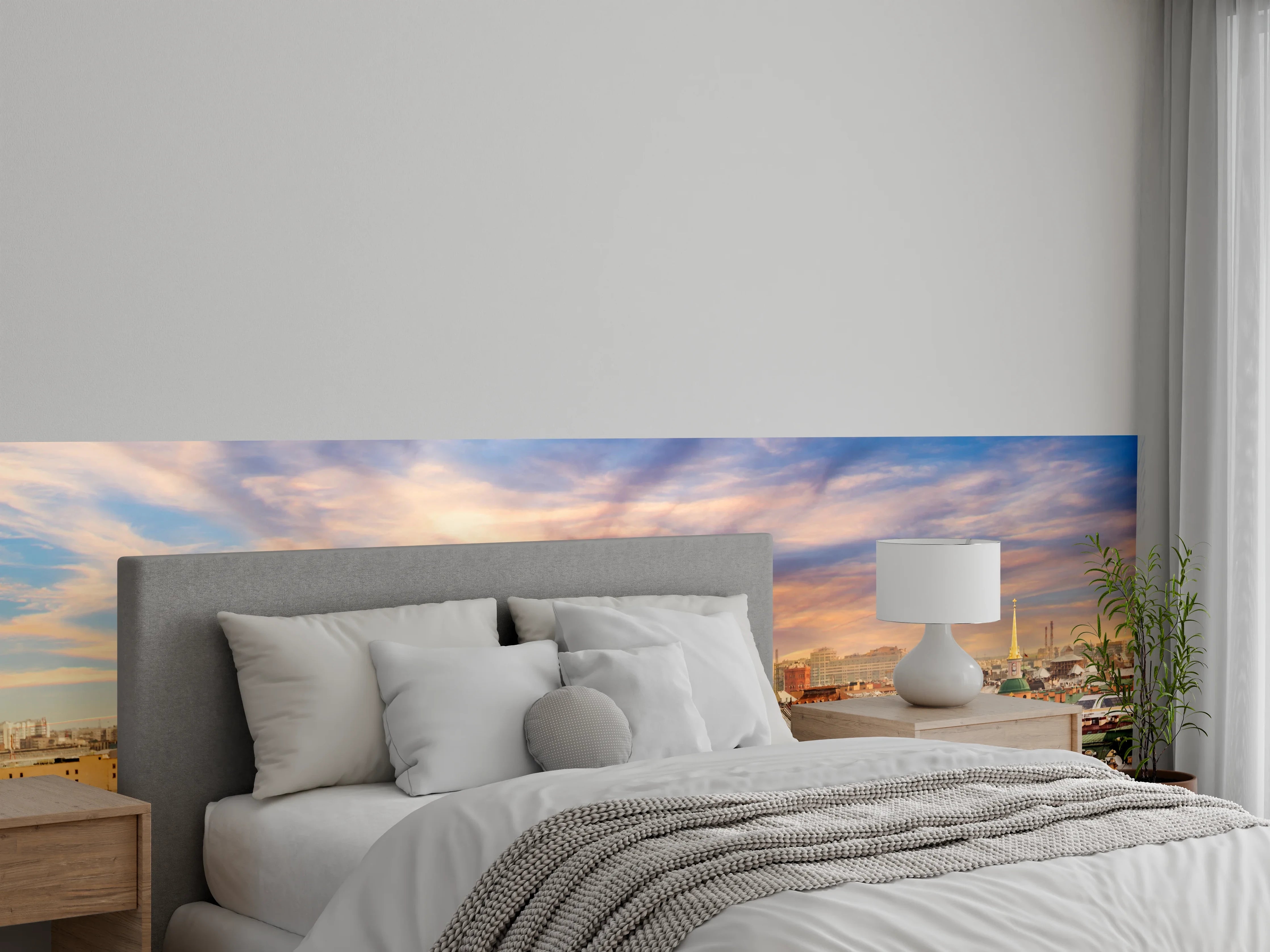 Wandverkleidung Schlafzimmer - Stadtpanorama mit goldenen Kuppeln