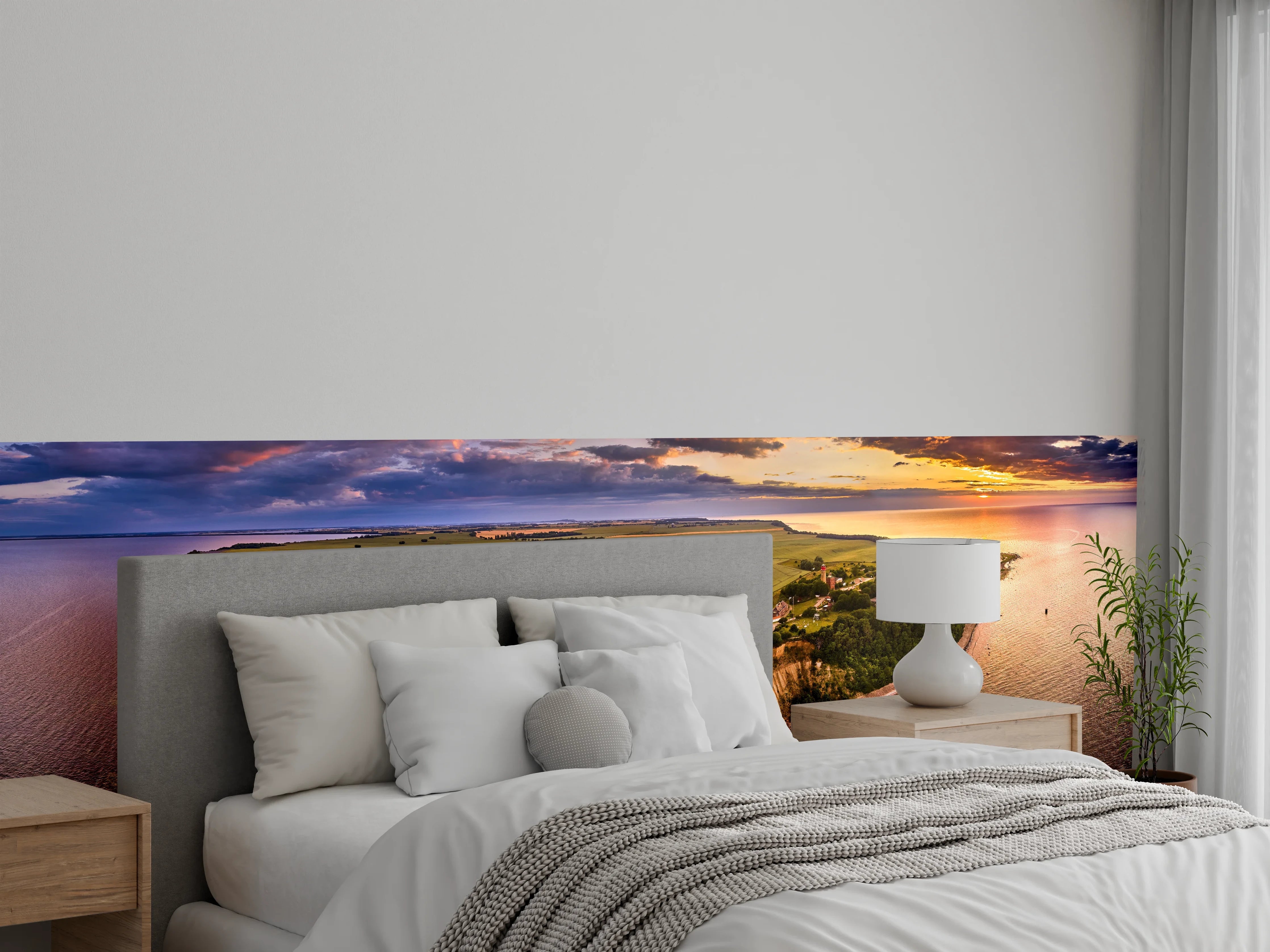 Wandverkleidung Schlafzimmer - Steilküste Insel Rügen Sonnenuntergang