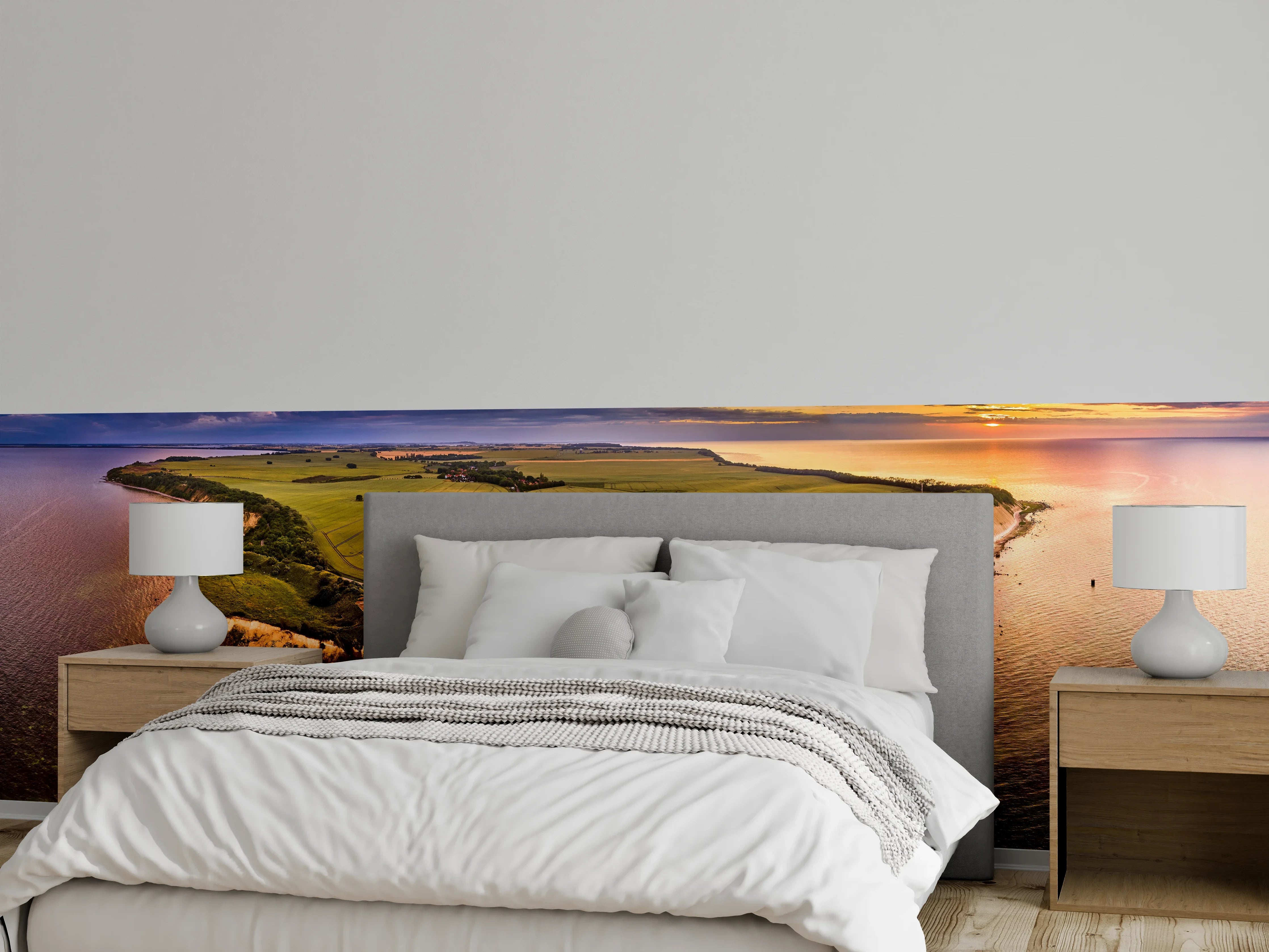 Wandverkleidung Schlafzimmer - Steilküste Insel Rügen Sonnenuntergang