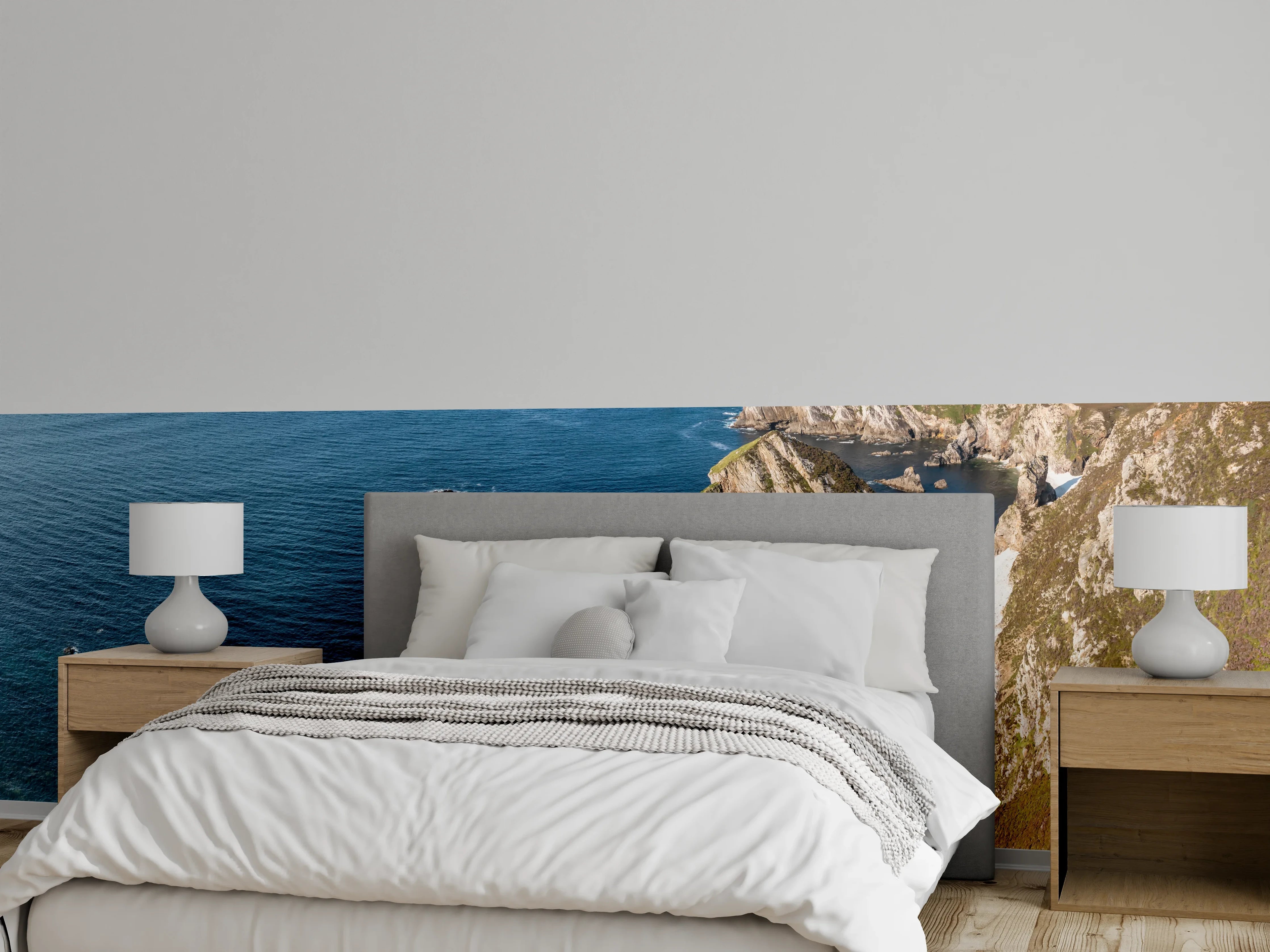 Wandverkleidung Schlafzimmer - Steilküste am Meer – Naturpanorama