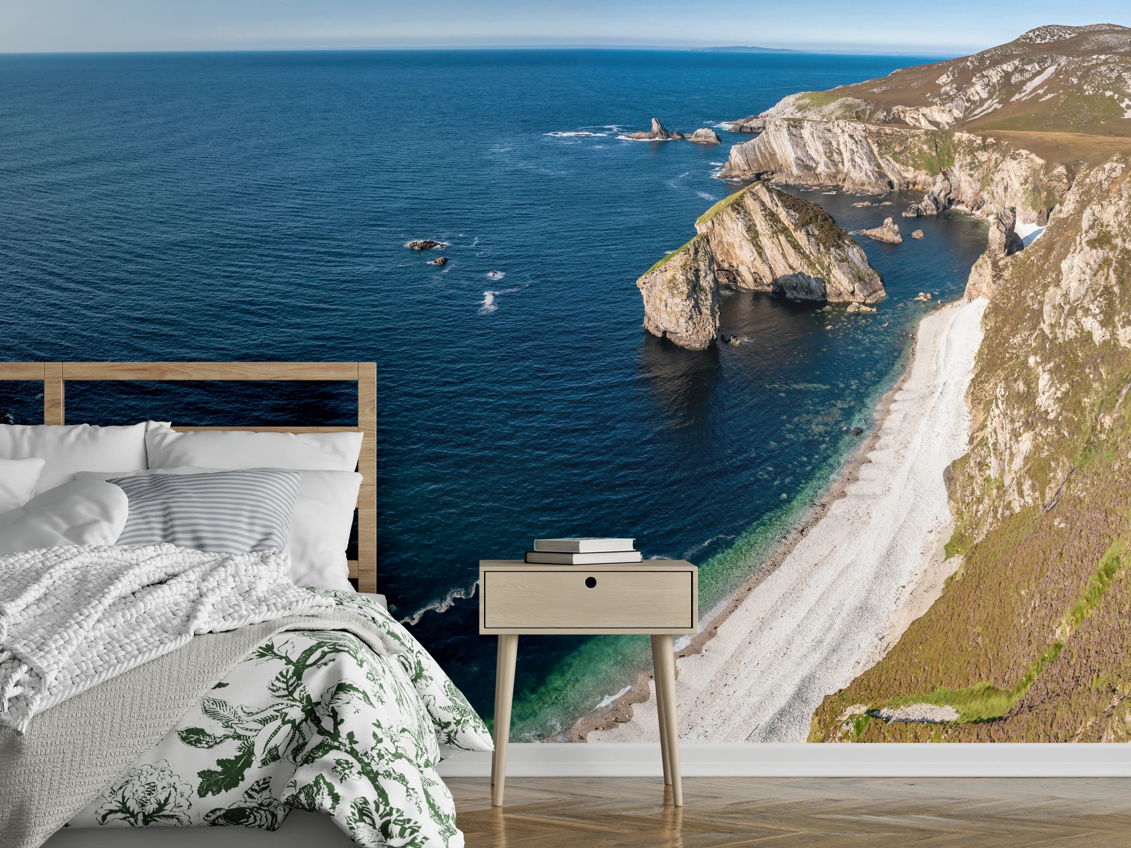 Wandverkleidung Schlafzimmer - Steilküste am Meer – Naturpanorama