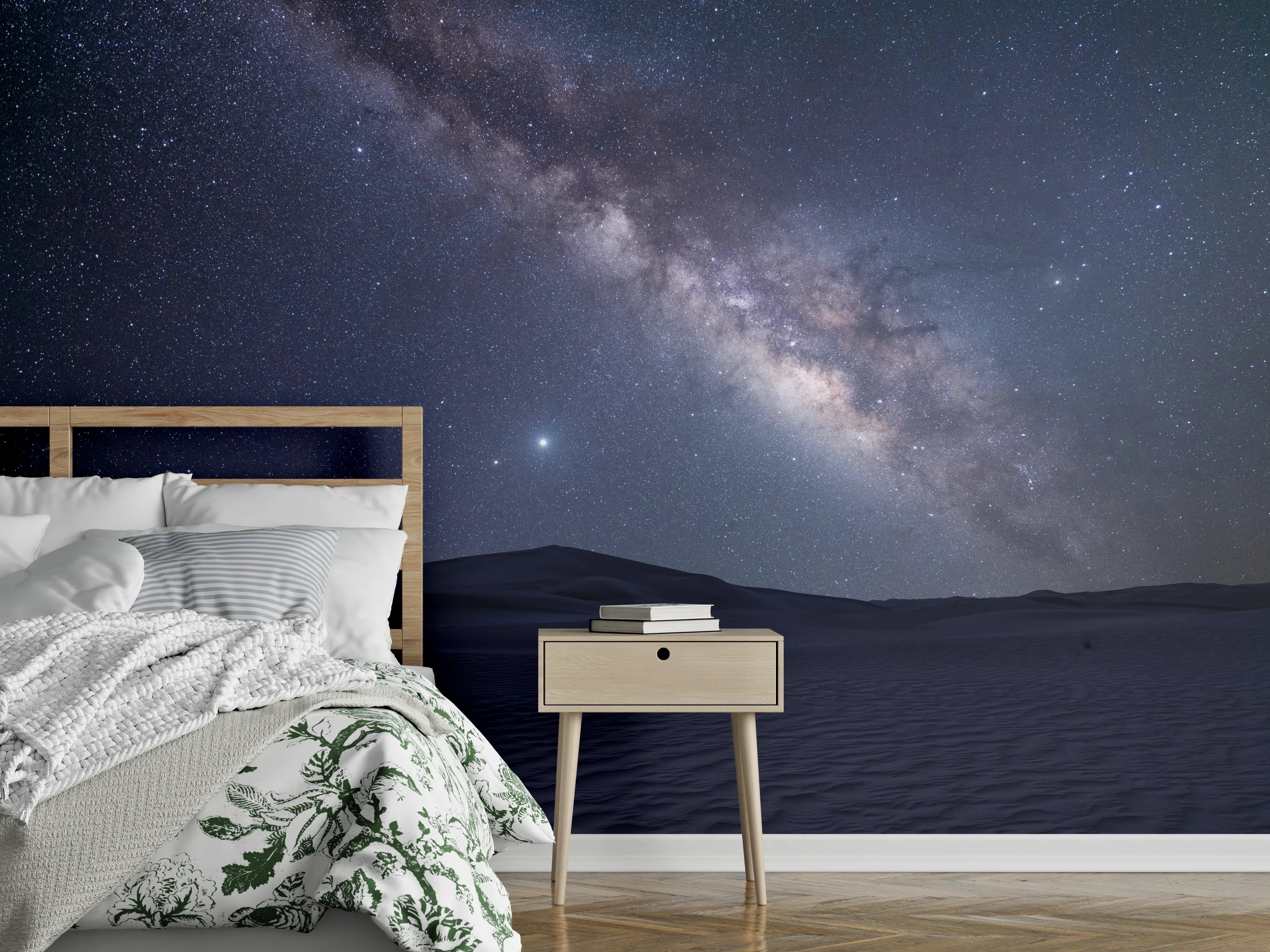 Wandverkleidung Schlafzimmer - Sternenklarer Nachthimmel