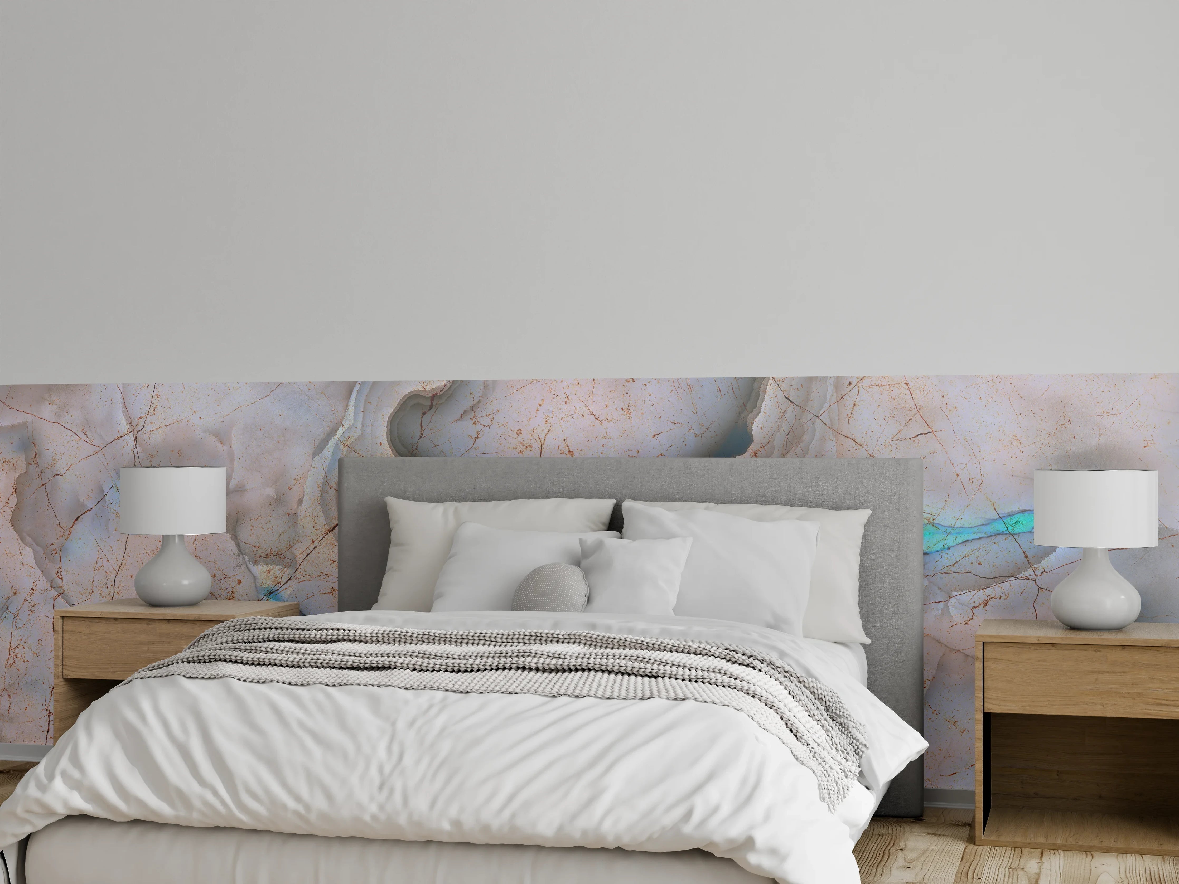 Wandverkleidung Schlafzimmer - Stilvolle Marmor Mischung