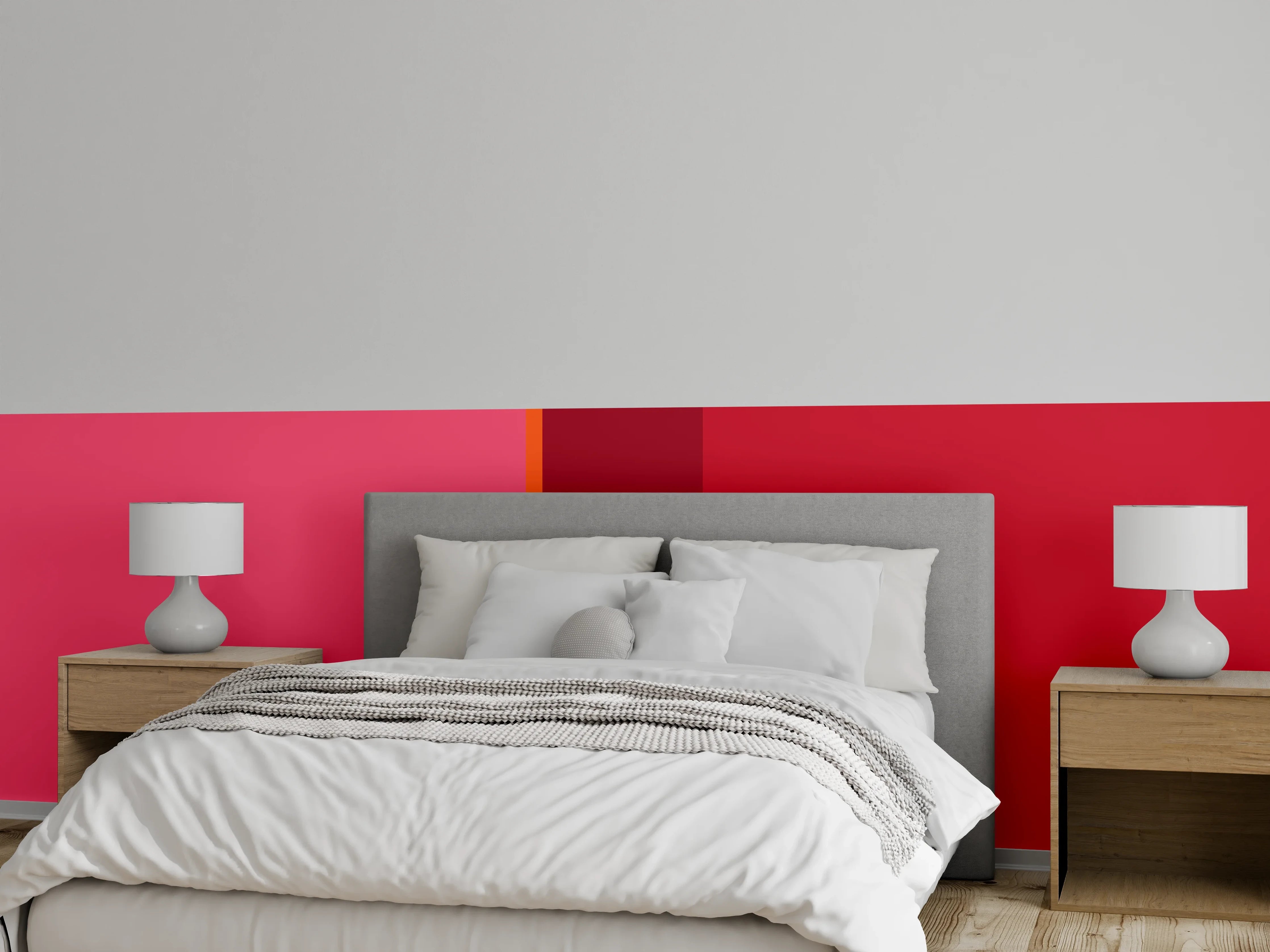 Wandverkleidung Schlafzimmer - Stilvolle Wandgestaltung Rot Pink Abstrakt