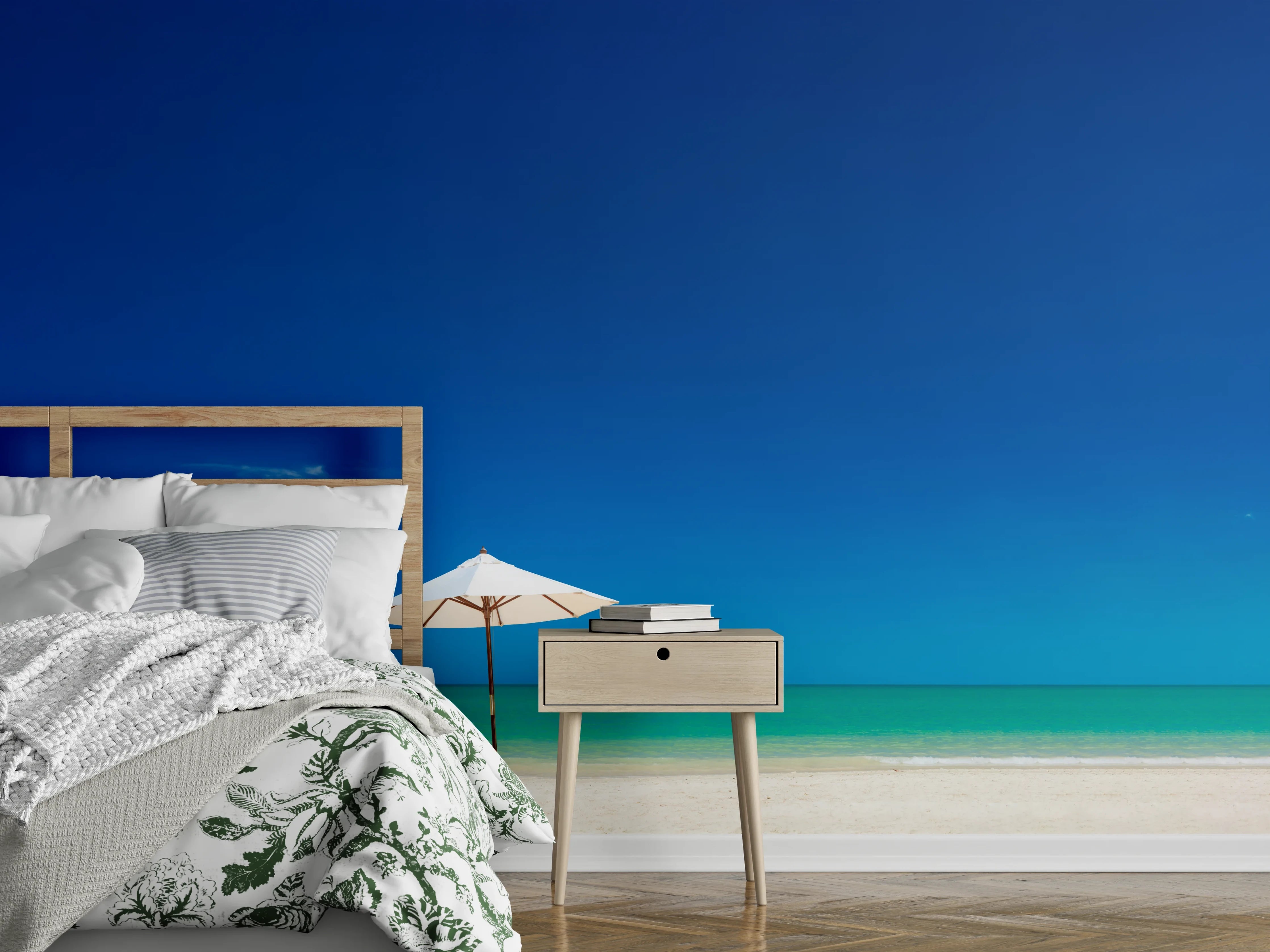 Wandverkleidung Schlafzimmer - Strand Idylle Meerblick Sommer