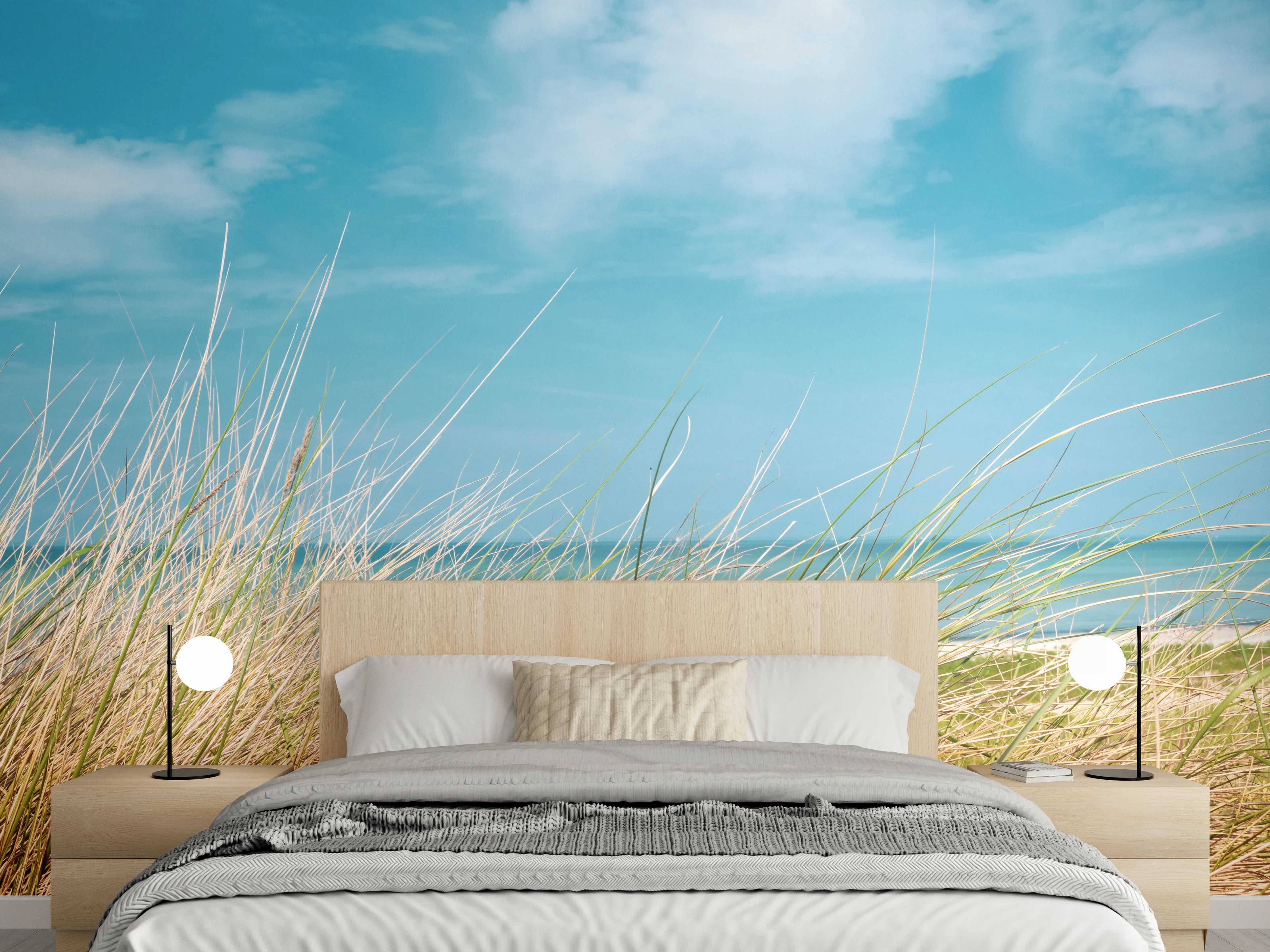 Wandverkleidung Schlafzimmer - Strand und Dünen Panorama Poster