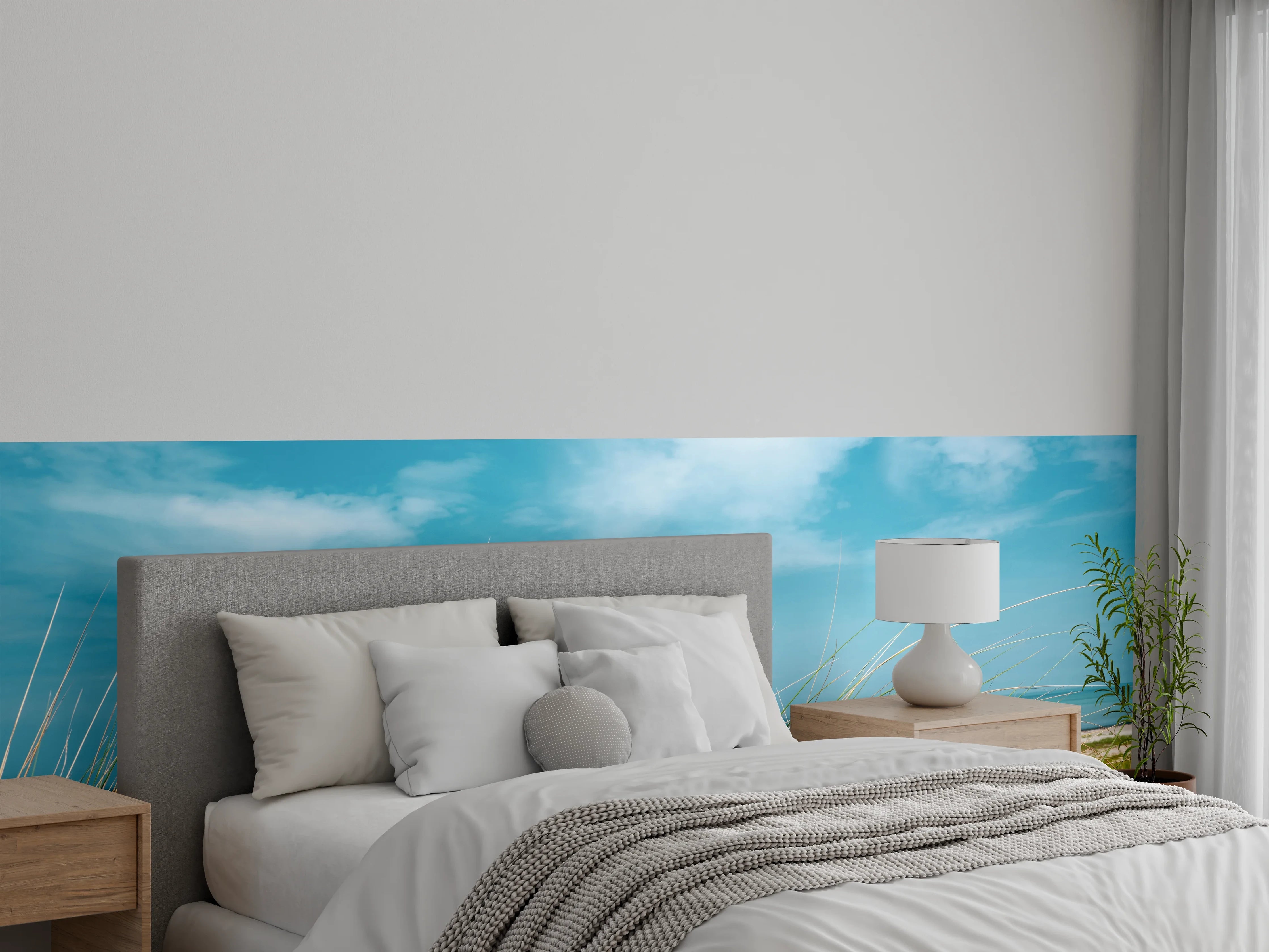 Wandverkleidung Schlafzimmer - Strand und Dünen Panorama Poster