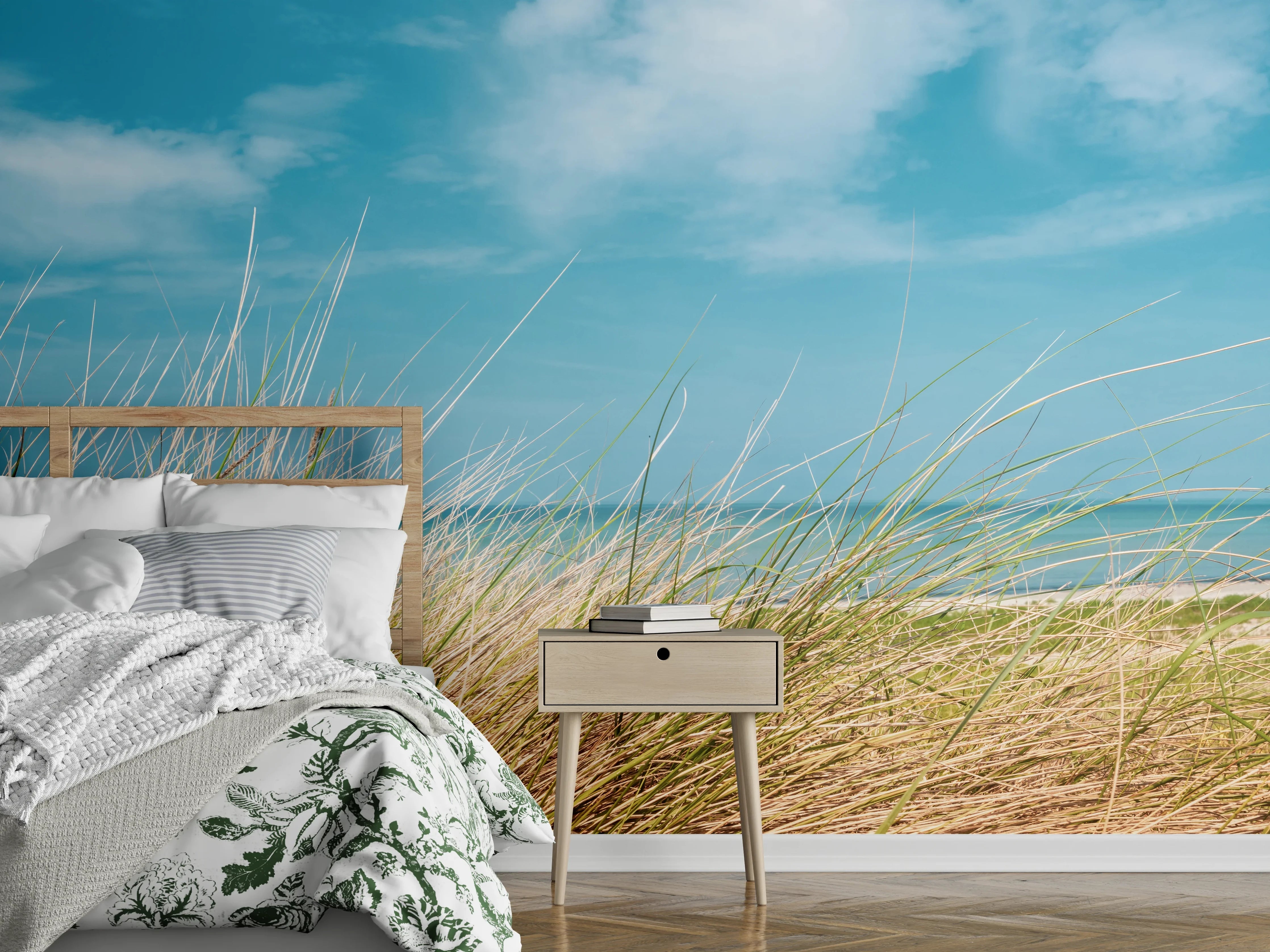 Wandverkleidung Schlafzimmer - Strand und Dünen Panorama Poster