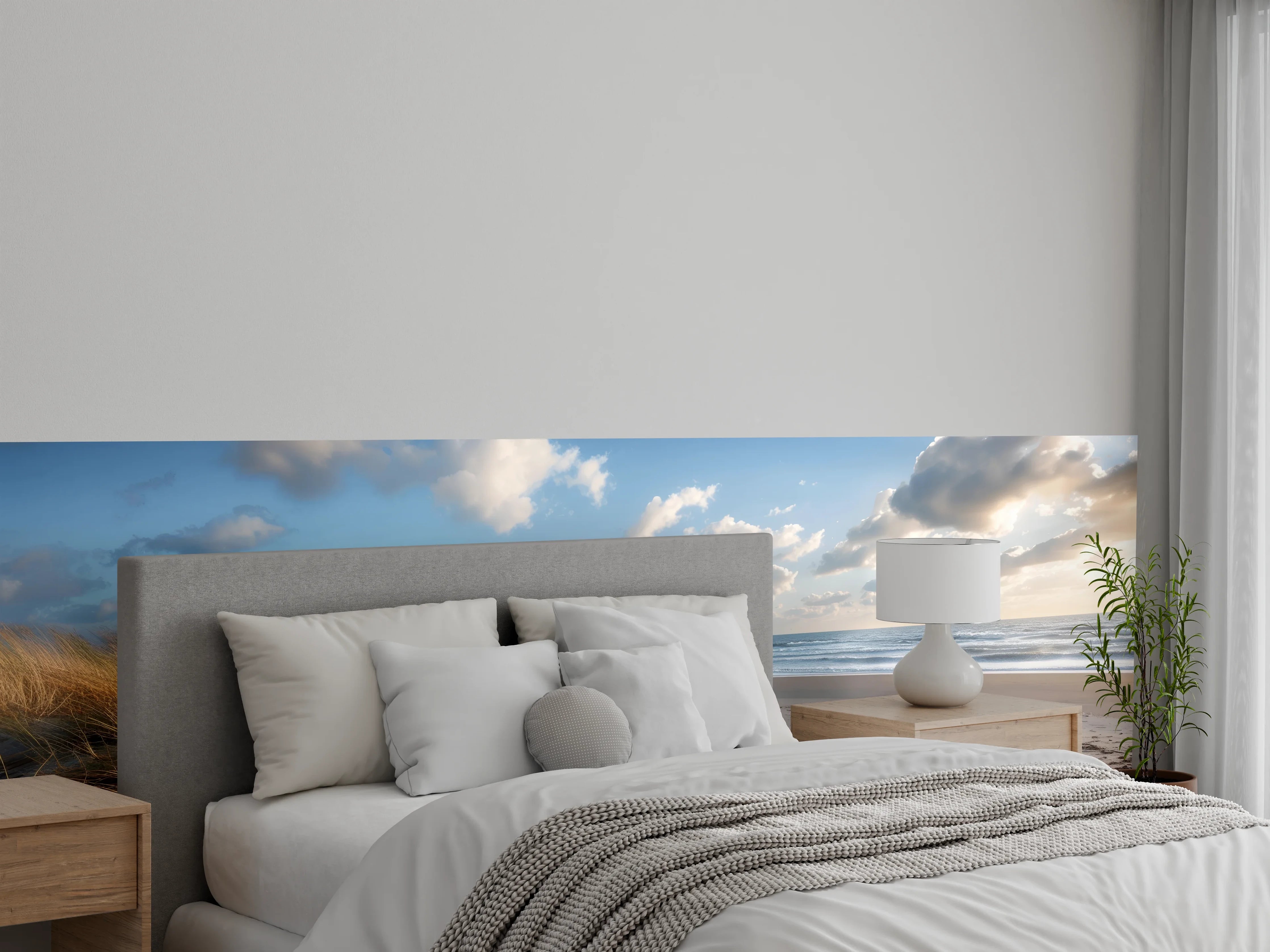 Wandverkleidung Schlafzimmer - Stranddüne Sonnenaufgang Meeresblick