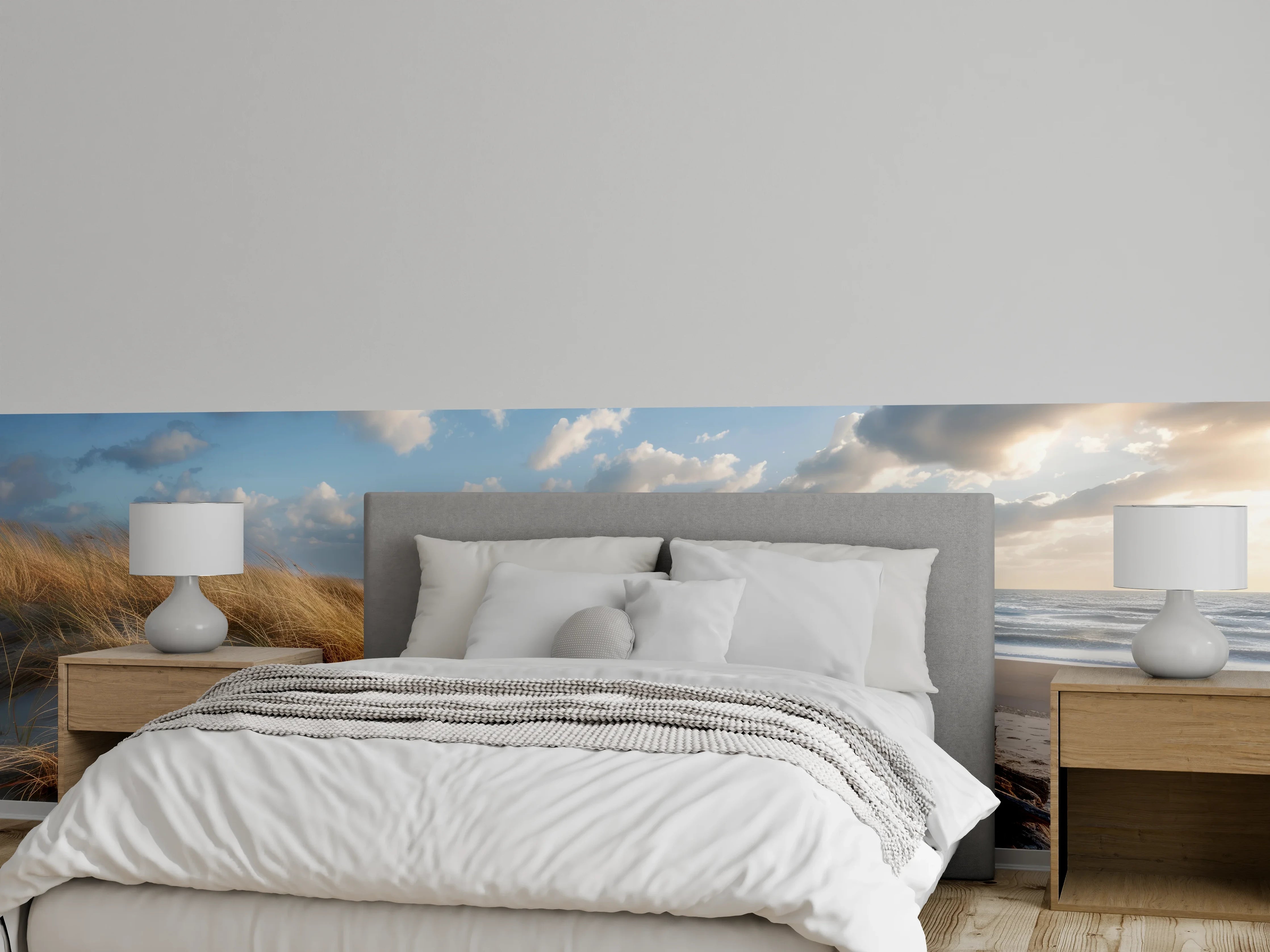 Wandverkleidung Schlafzimmer - Stranddüne Sonnenaufgang Meeresblick