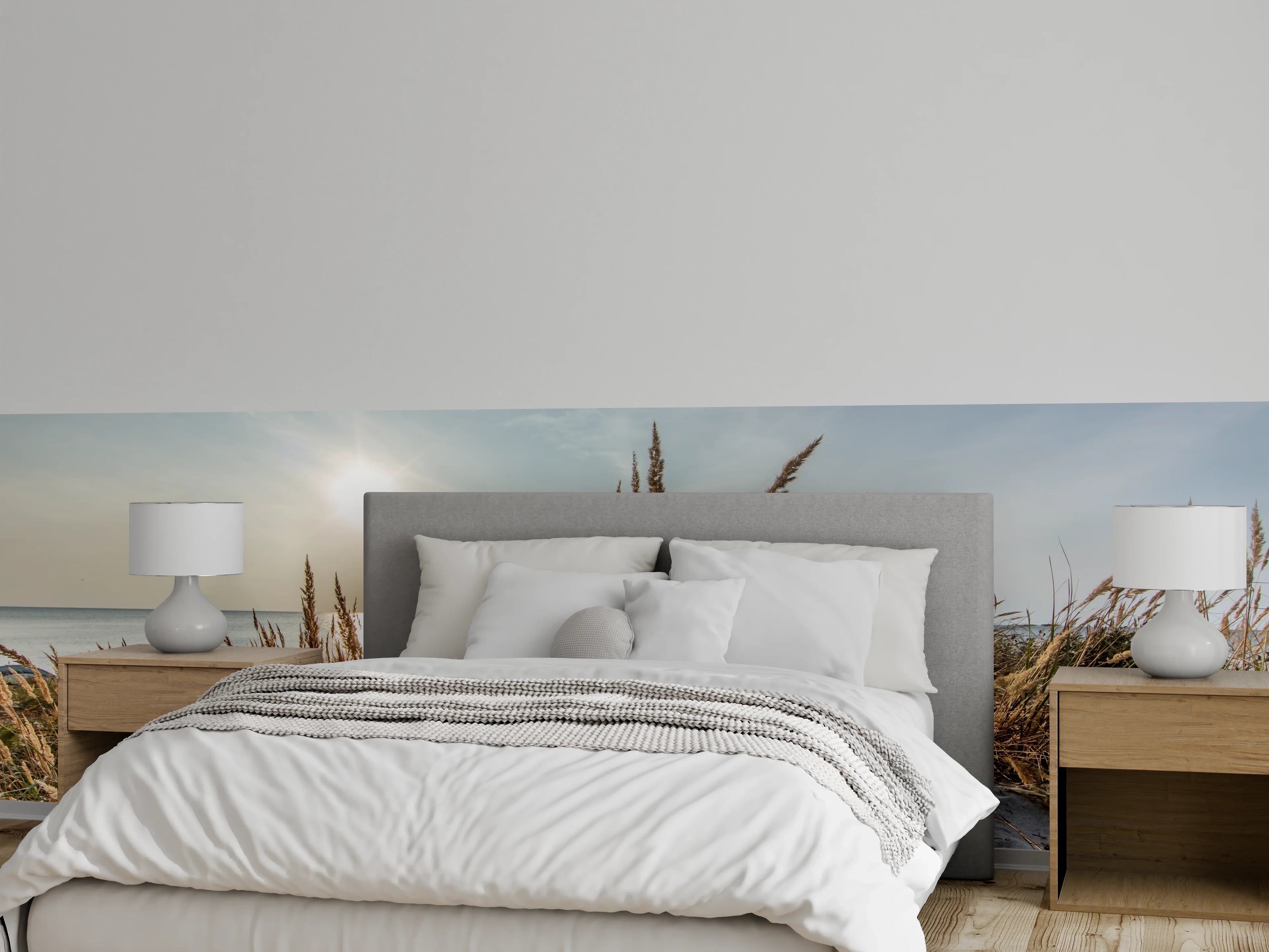 Wandverkleidung Schlafzimmer - Stranddünen im Sonnenlicht Fotomotiv