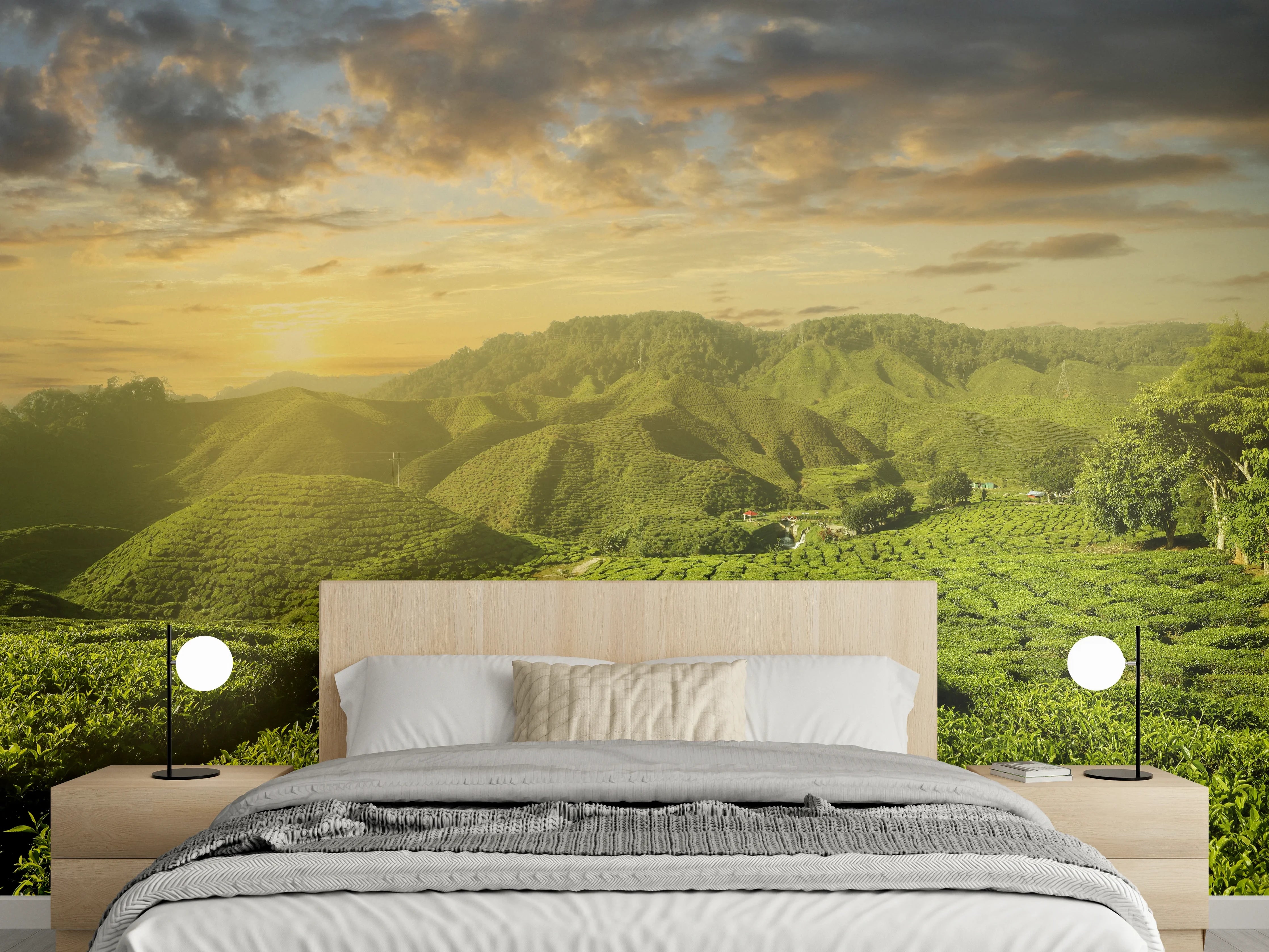 Wandverkleidung Schlafzimmer - Teeplantage in Malaysia