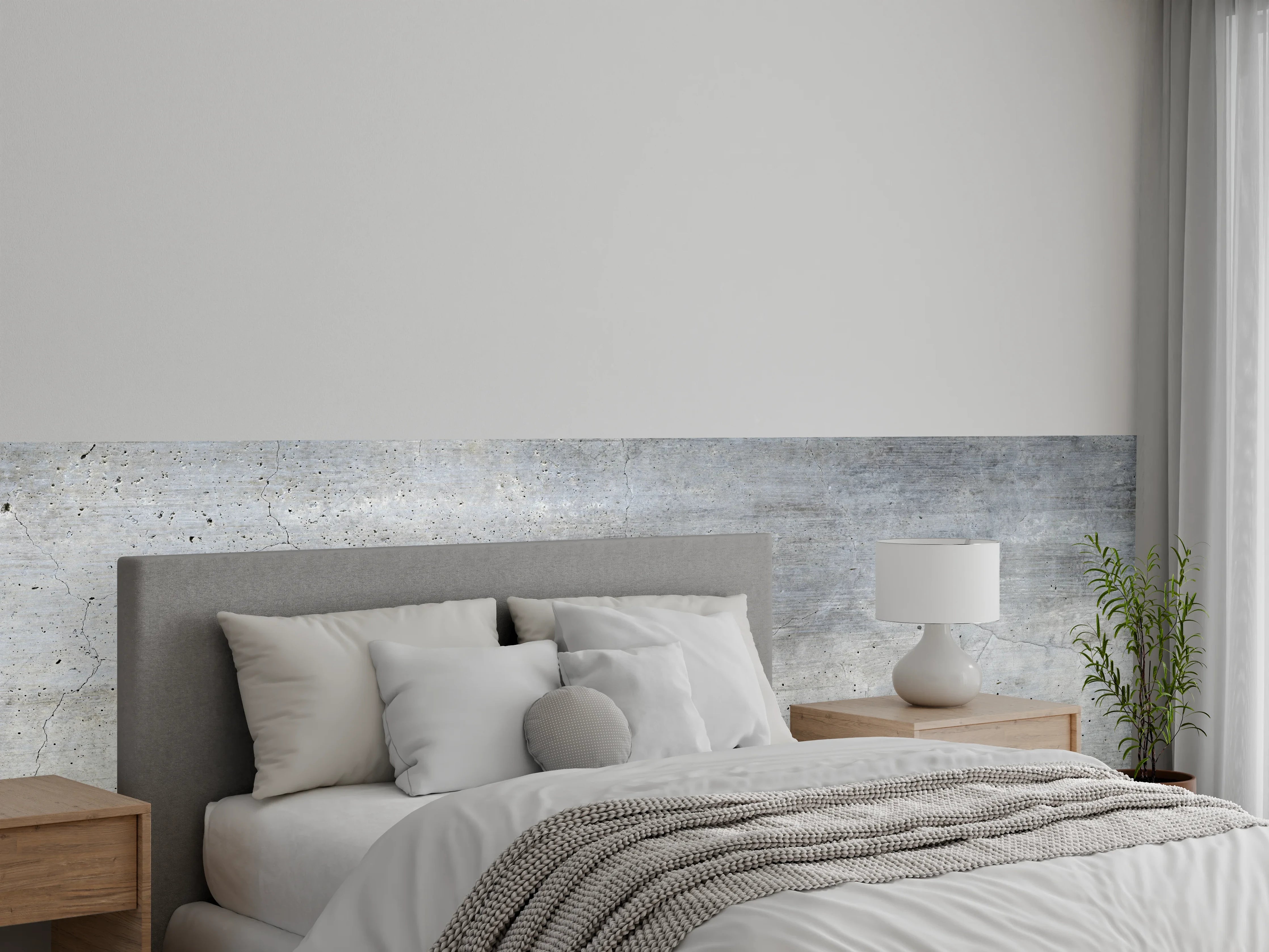 Wandverkleidung Schlafzimmer - Textur einer alten grauen Betonwand
