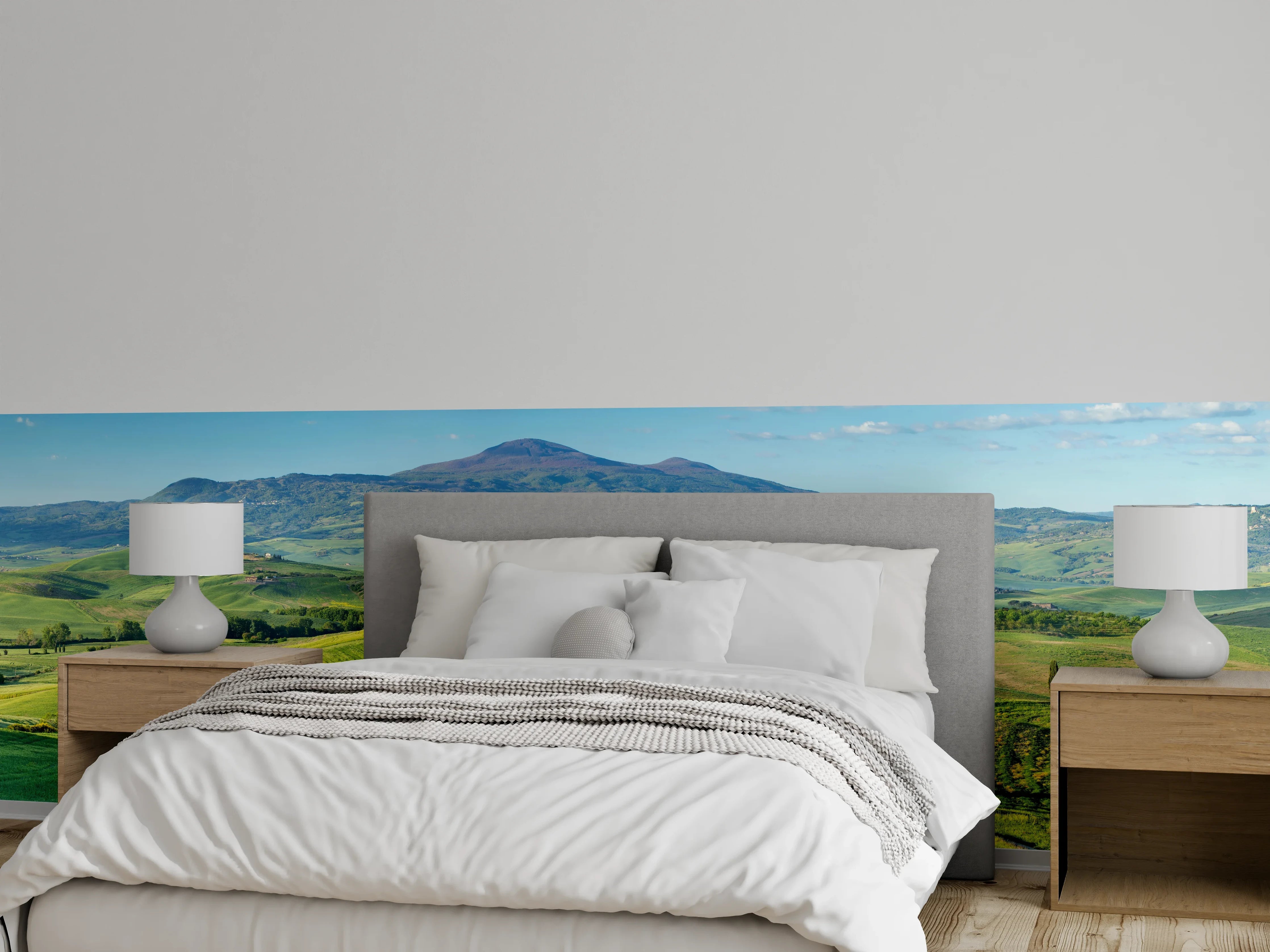 Wandverkleidung Schlafzimmer - Toskana Hügel Panorama