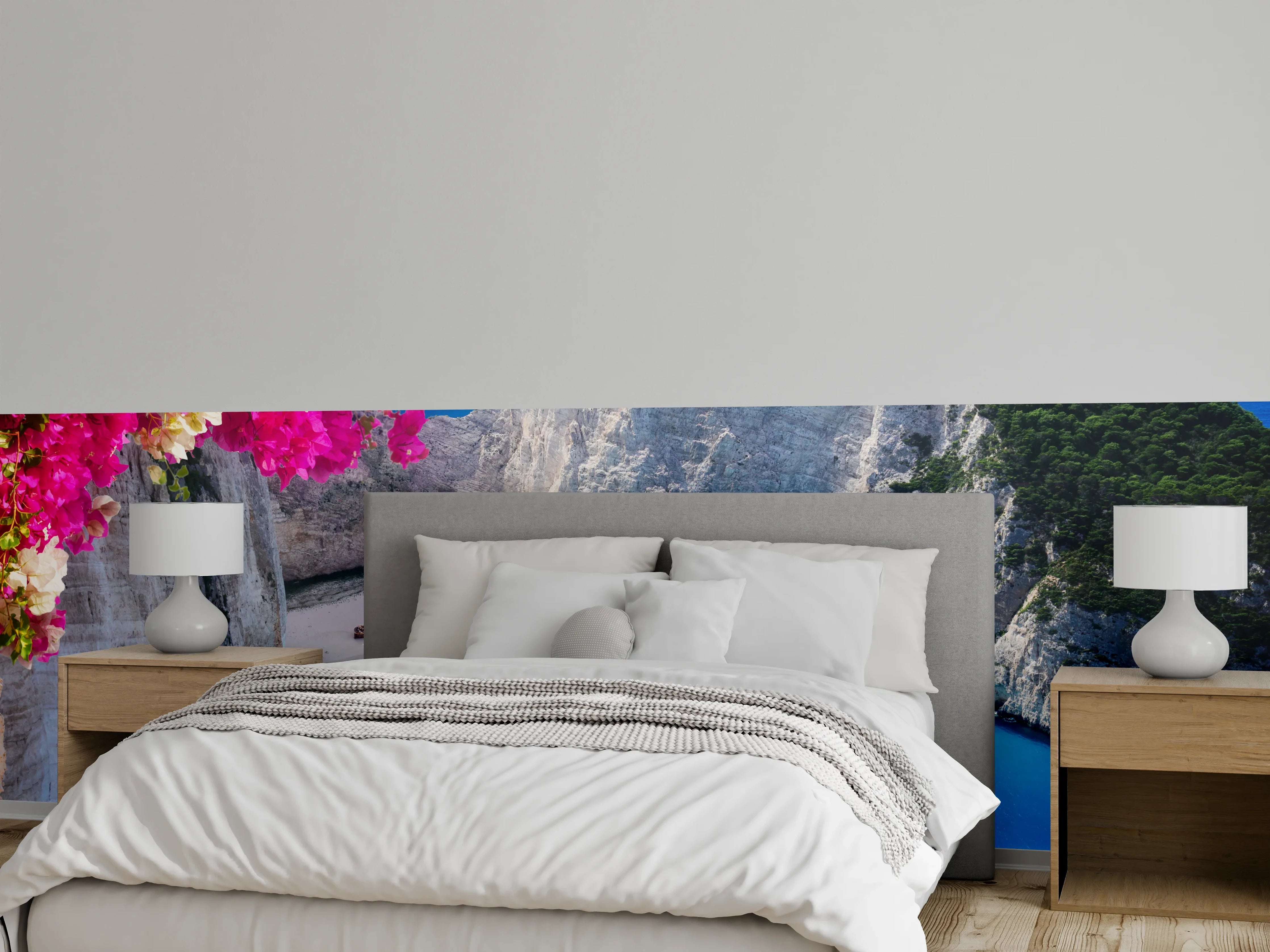 Wandverkleidung Schlafzimmer - Traumhafte Meeresbucht Wandbild