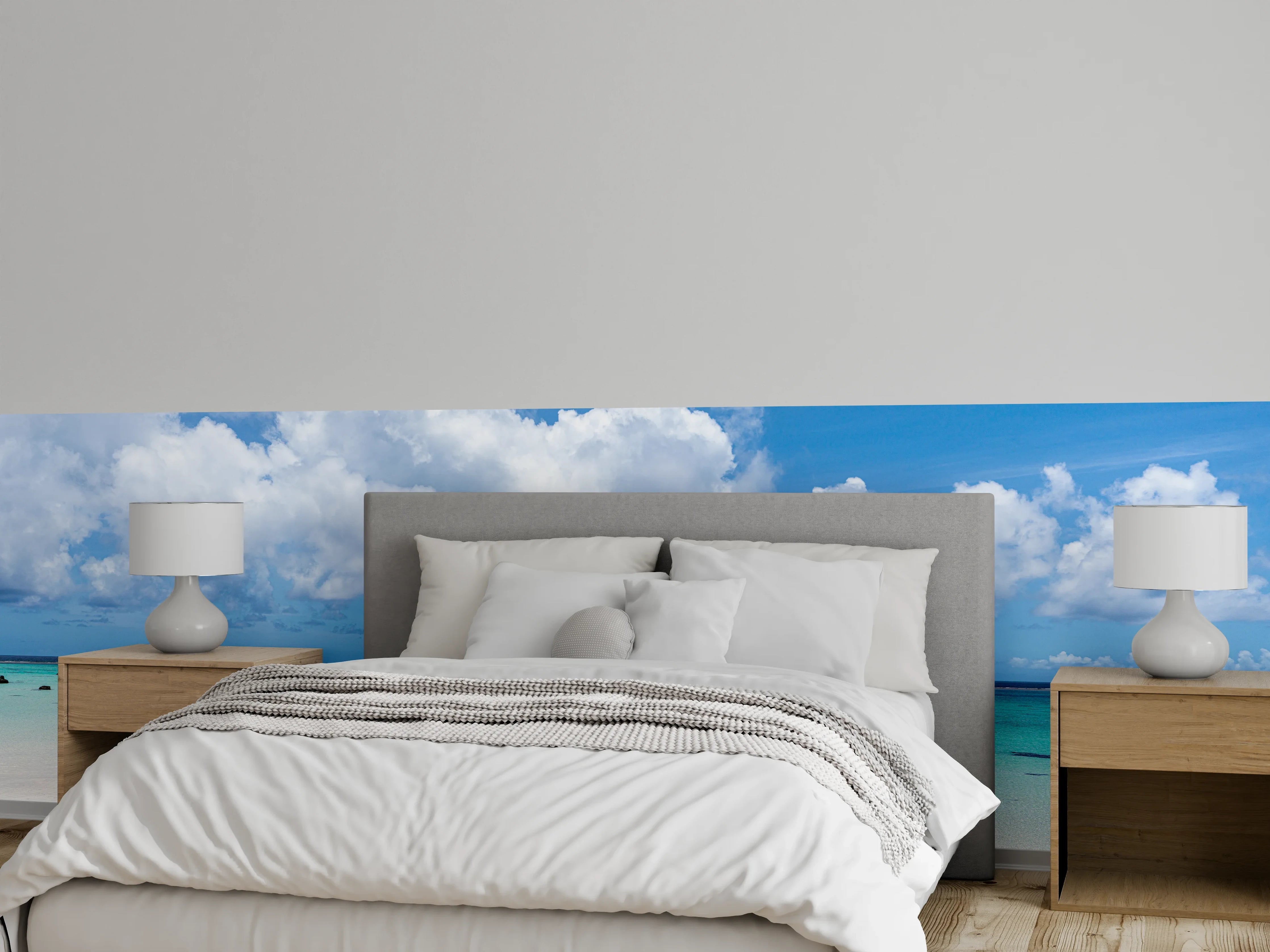 Wandverkleidung Schlafzimmer - Traumhafter Strand und türkisblaues Meer