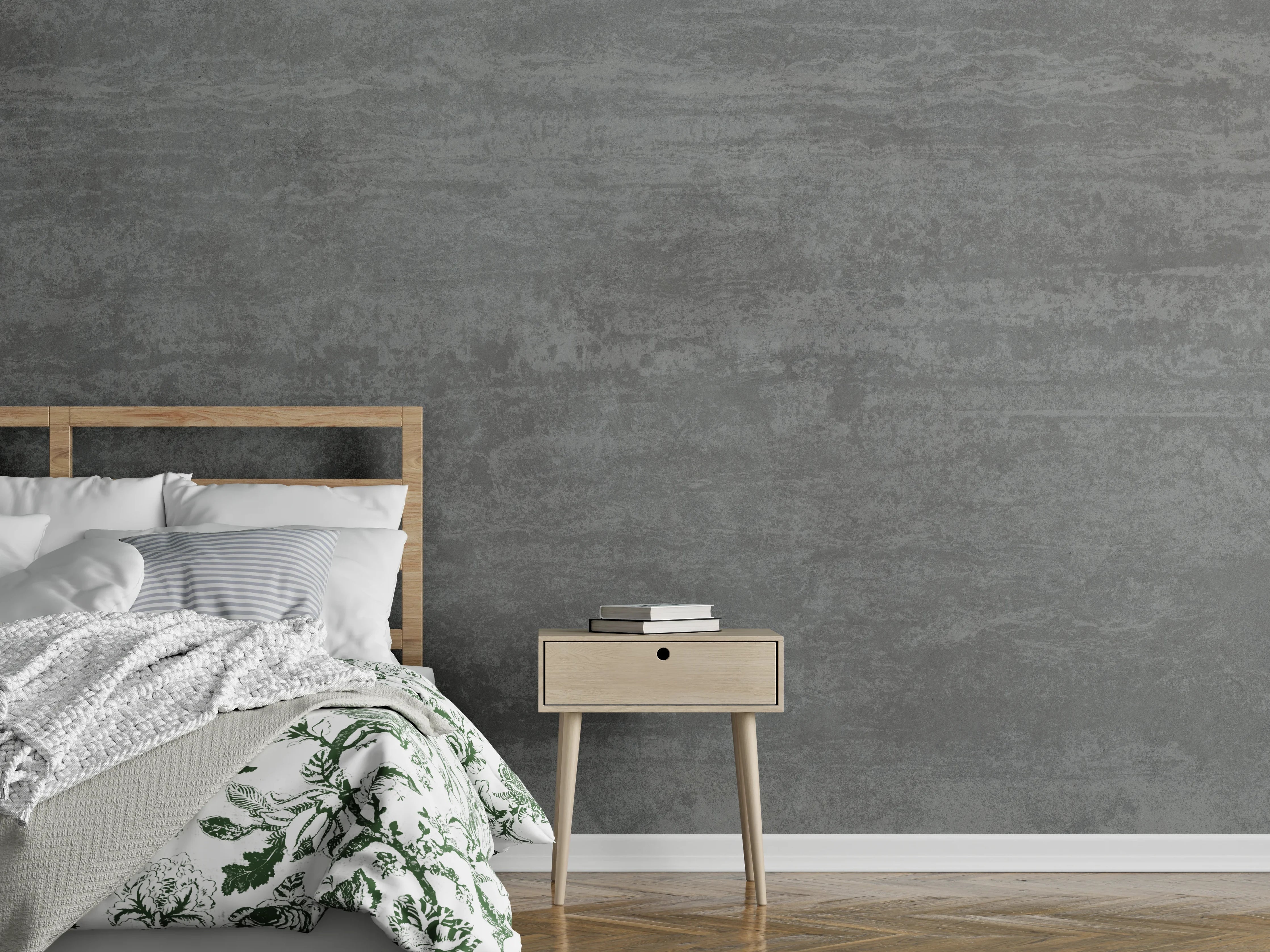 Wandverkleidung Schlafzimmer - Travertino Marmor Textur