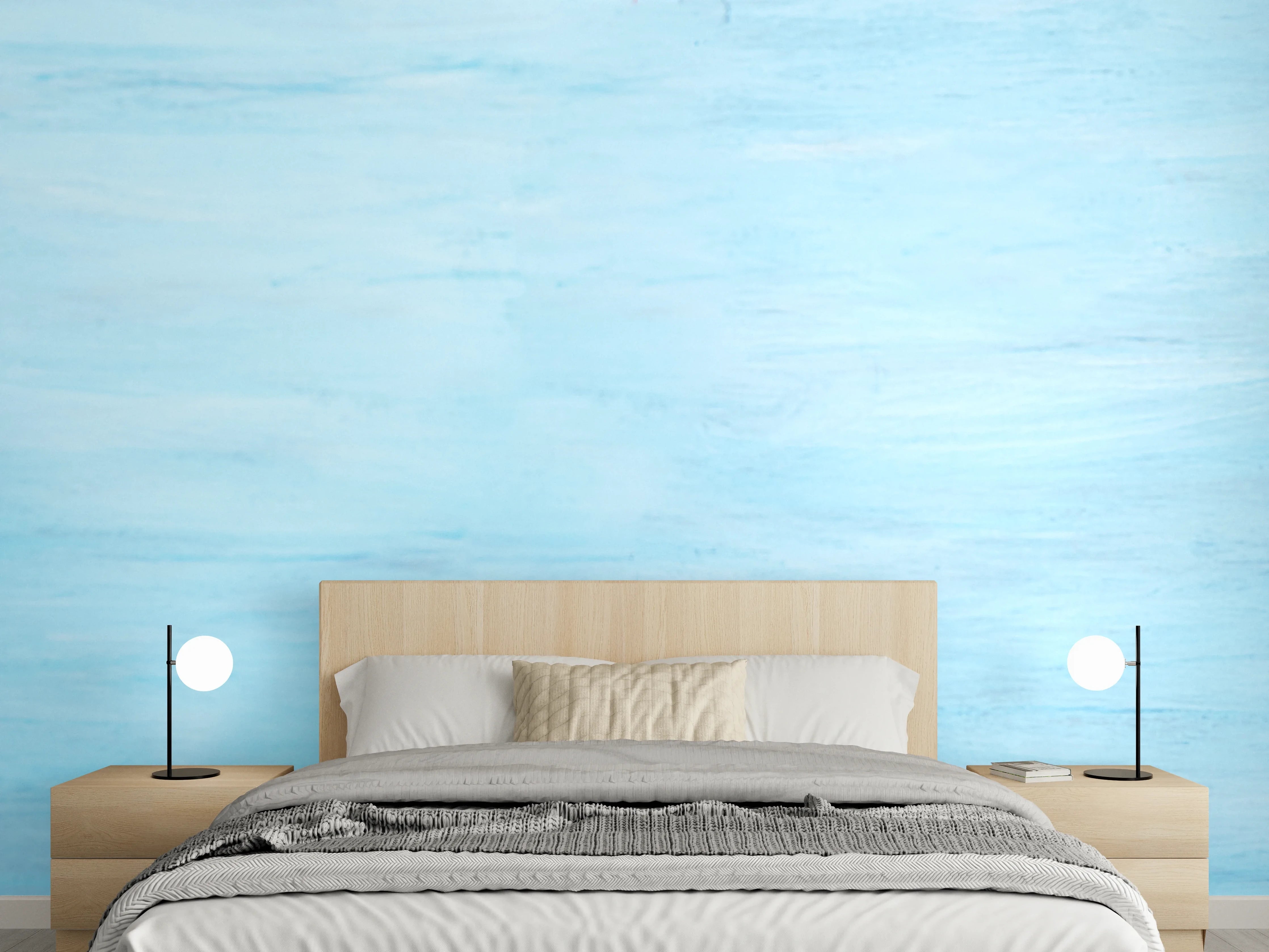 Wandverkleidung Schlafzimmer - Trockene Pflanzen über dem Meer
