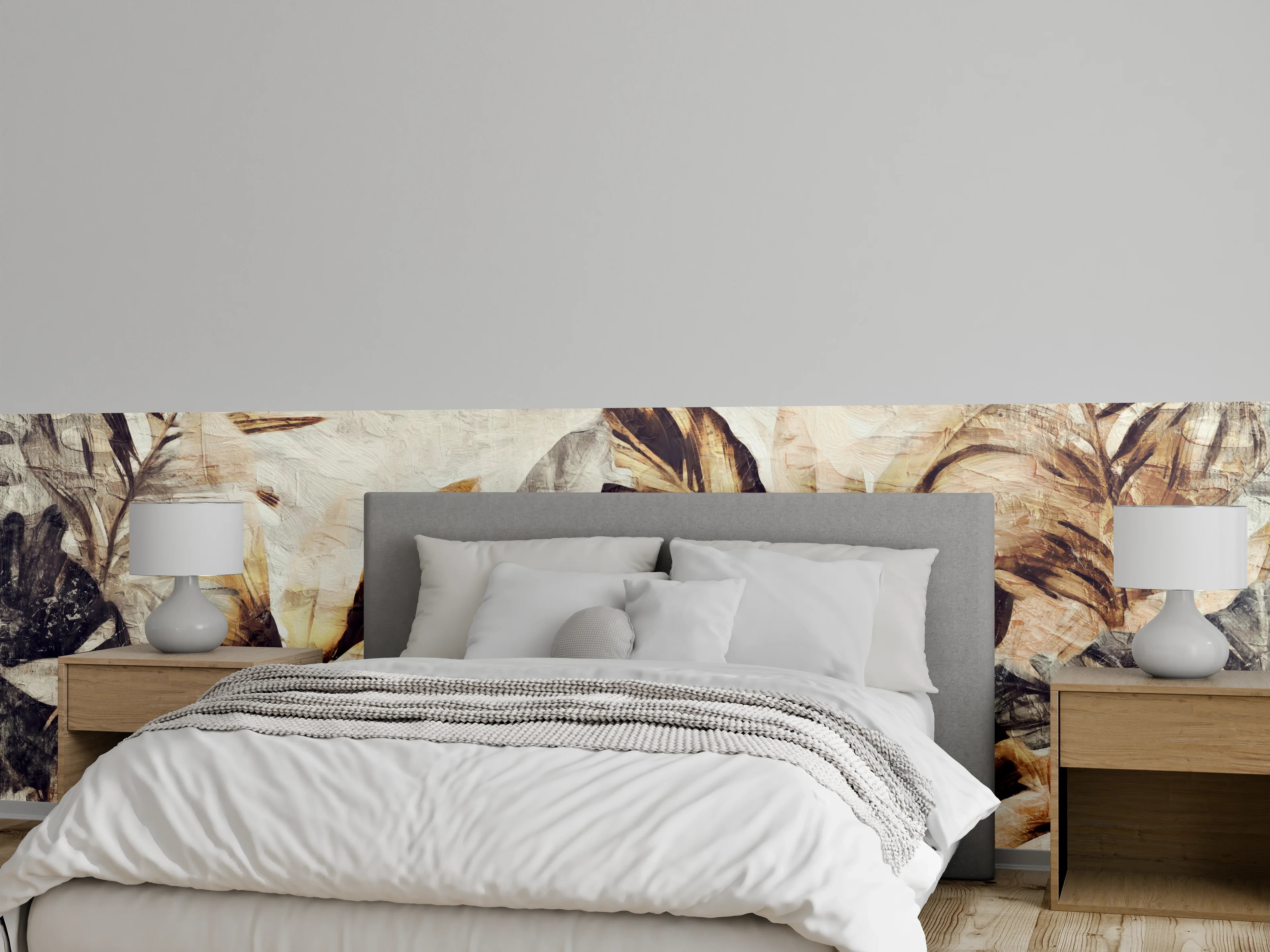 Wandverkleidung Schlafzimmer - Tropische Dschungelpanorama-Kunst