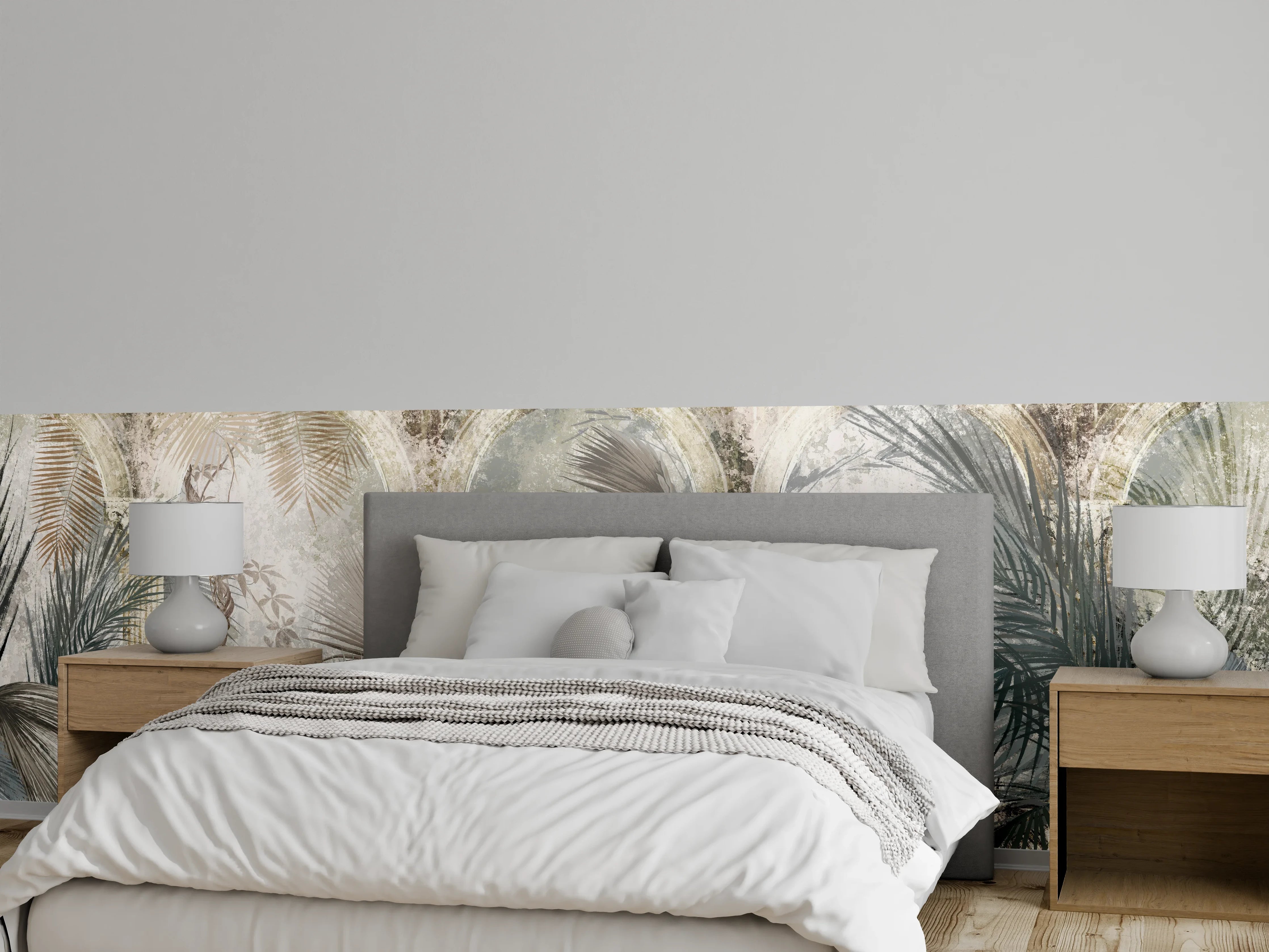 Wandverkleidung Schlafzimmer - Tropischer Wald - Zeichnung