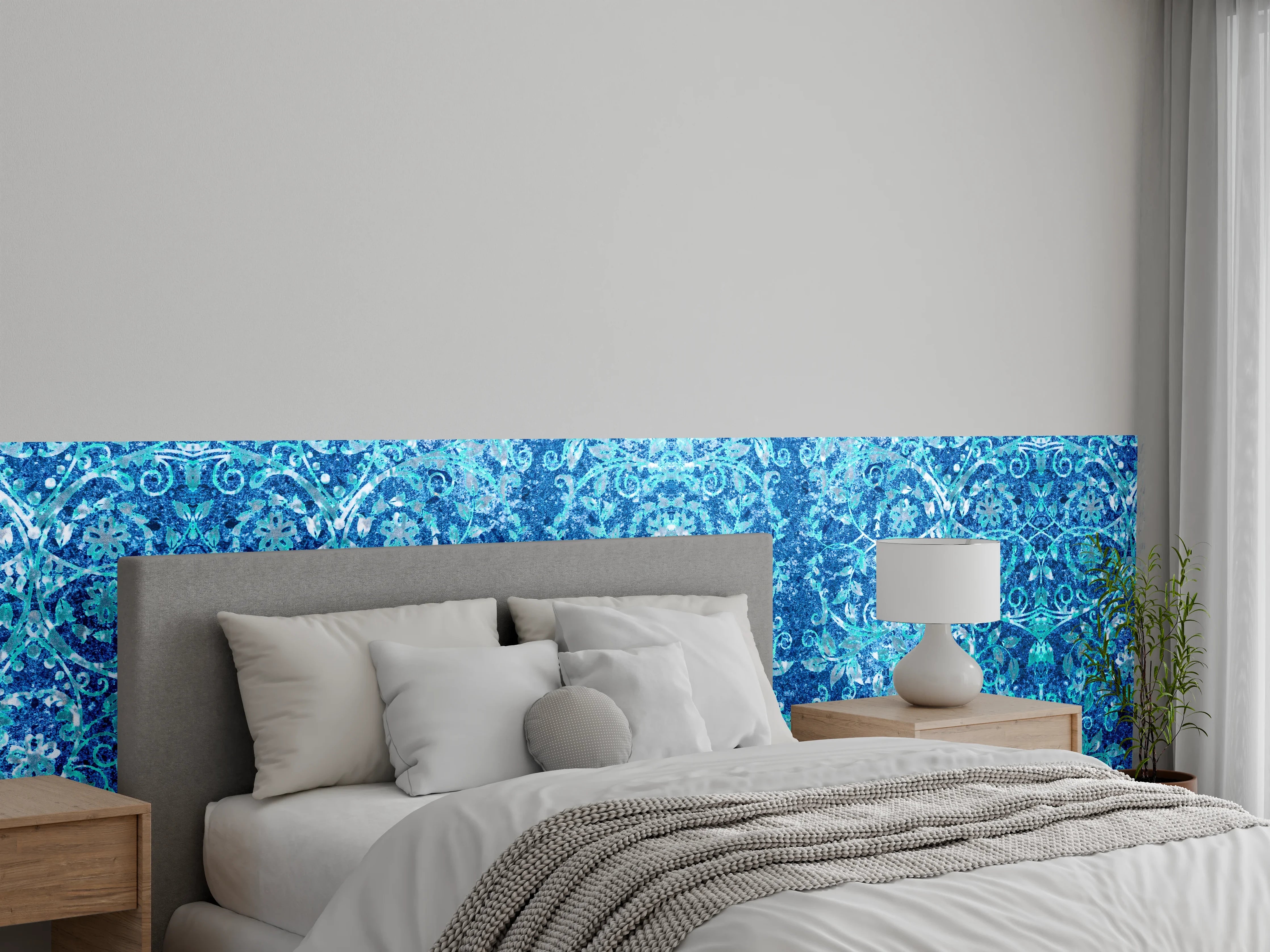 Wandverkleidung Schlafzimmer - Türkise Aquamarin Wand Textur