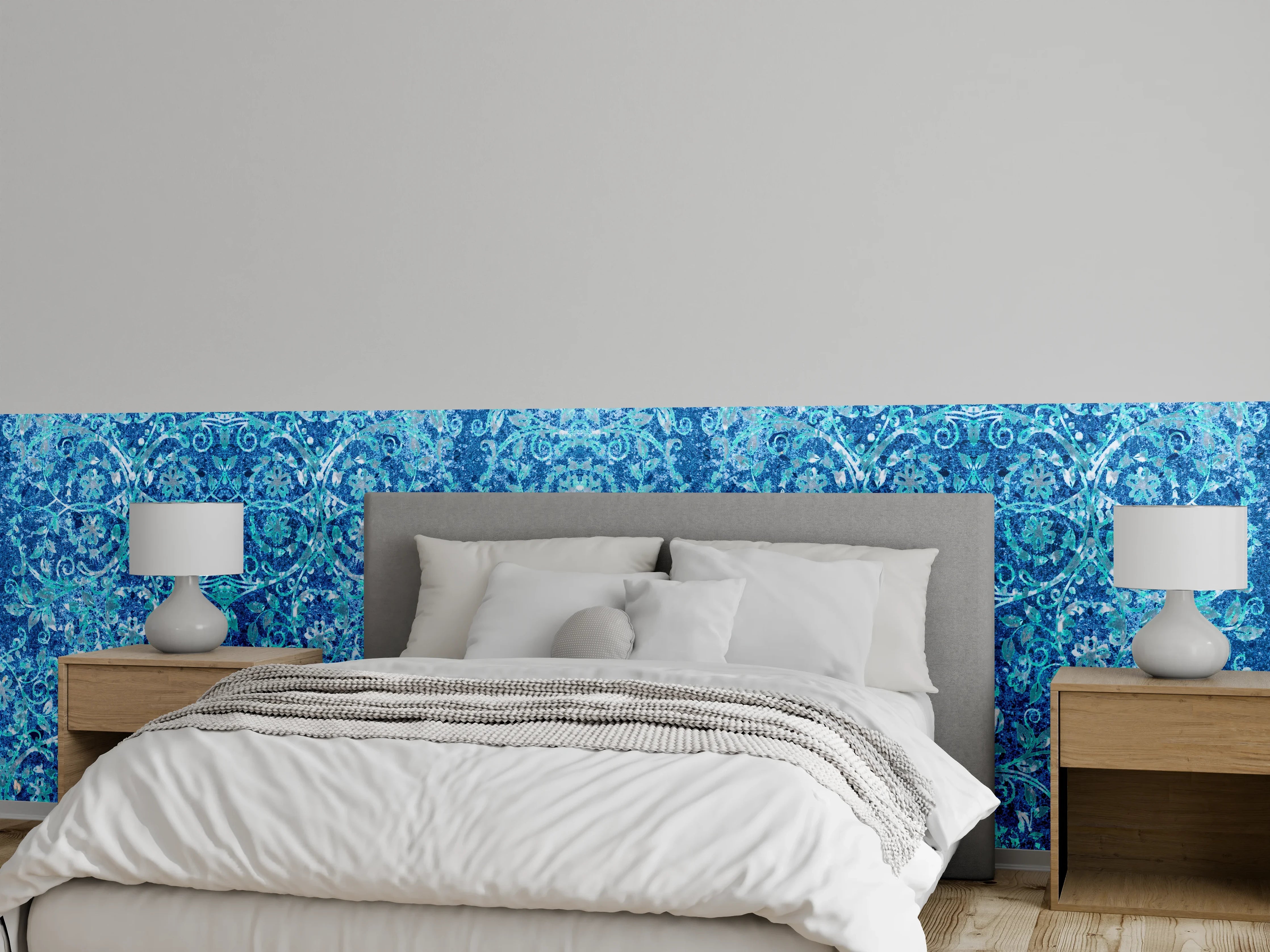 Wandverkleidung Schlafzimmer - Türkise Aquamarin Wand Textur