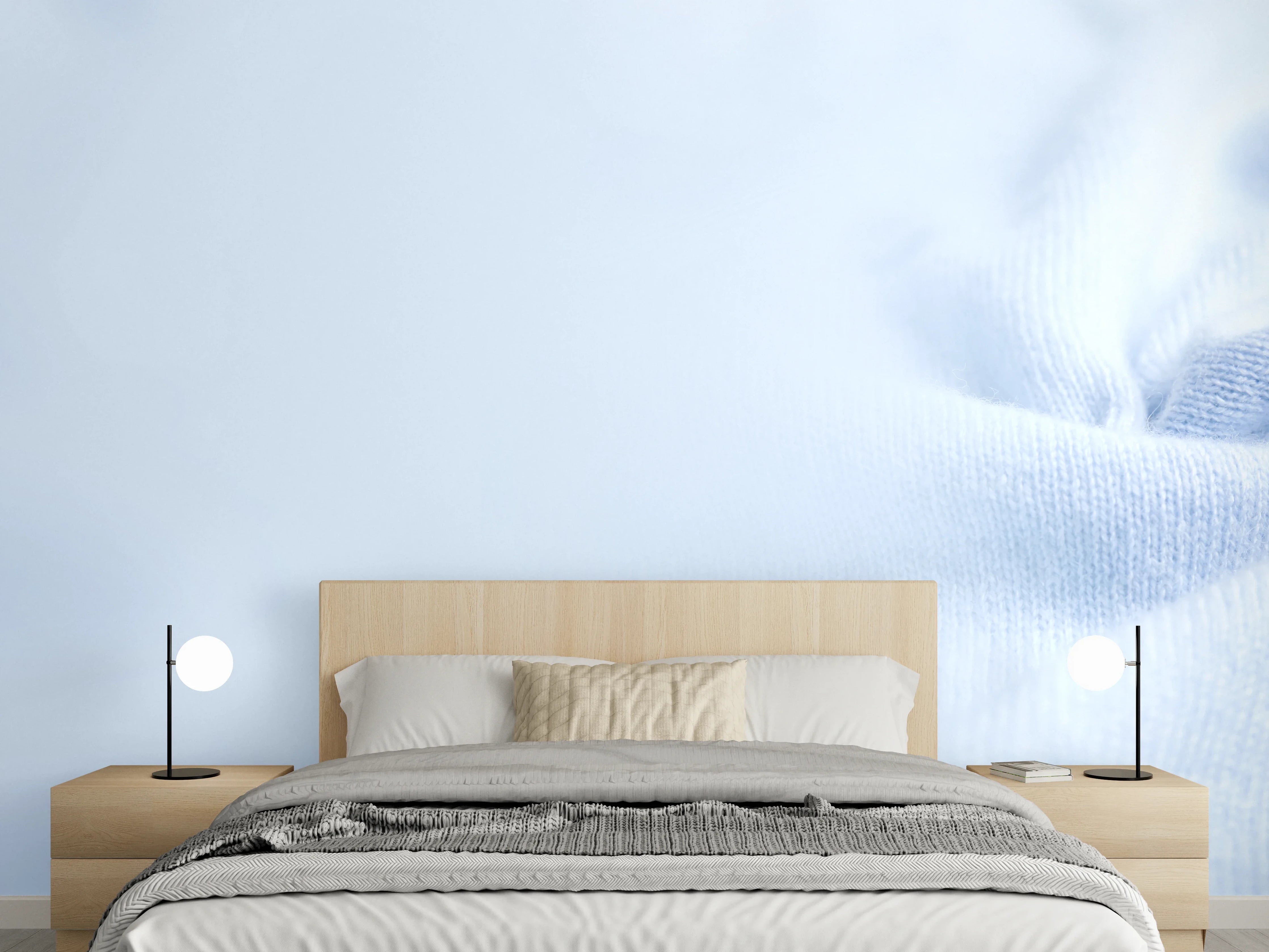 Wandverkleidung Schlafzimmer - Türkiser Kaschmirstoff