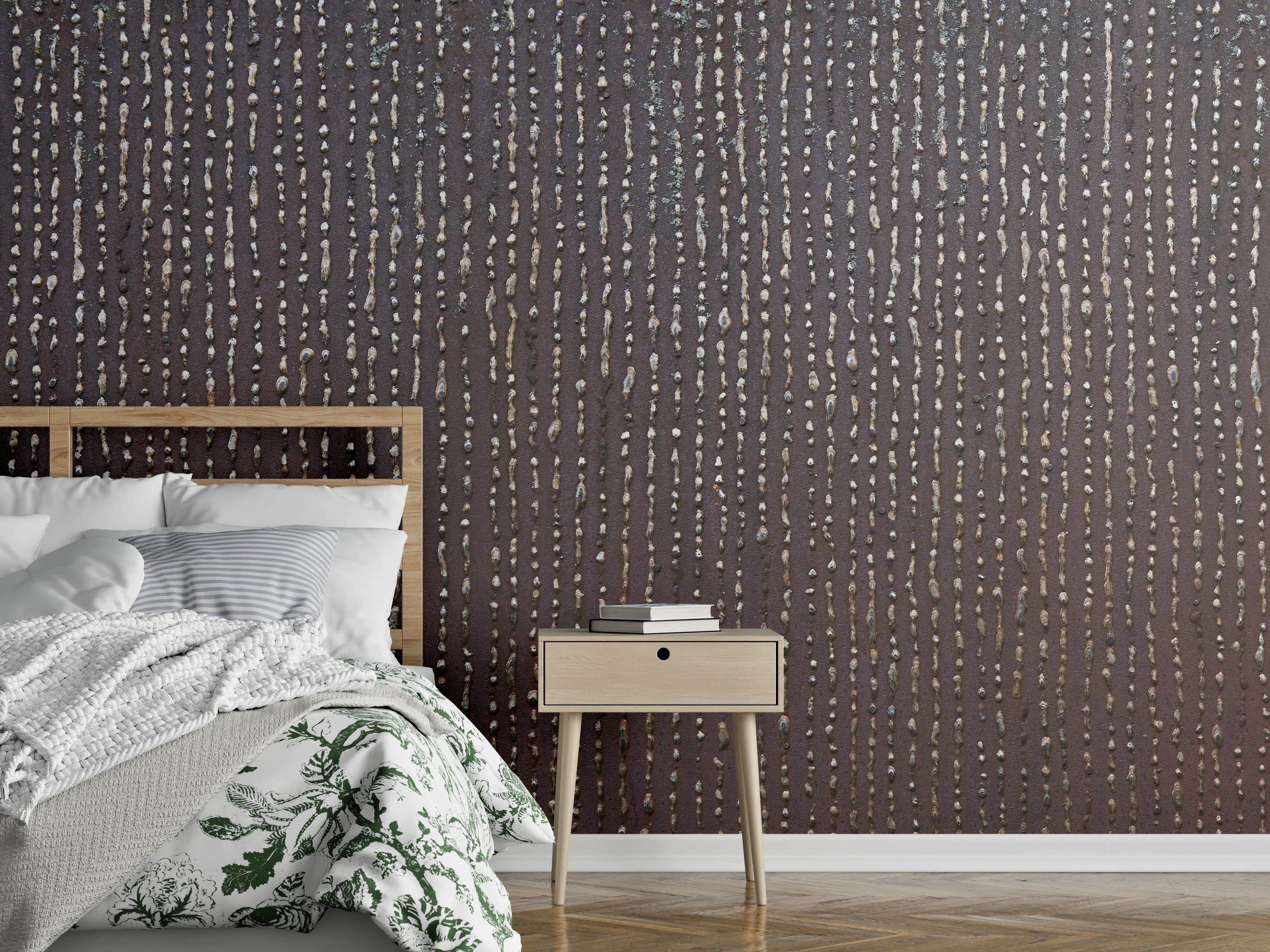 Wandverkleidung Schlafzimmer - Ungewöhnliche Tropfenstruktur