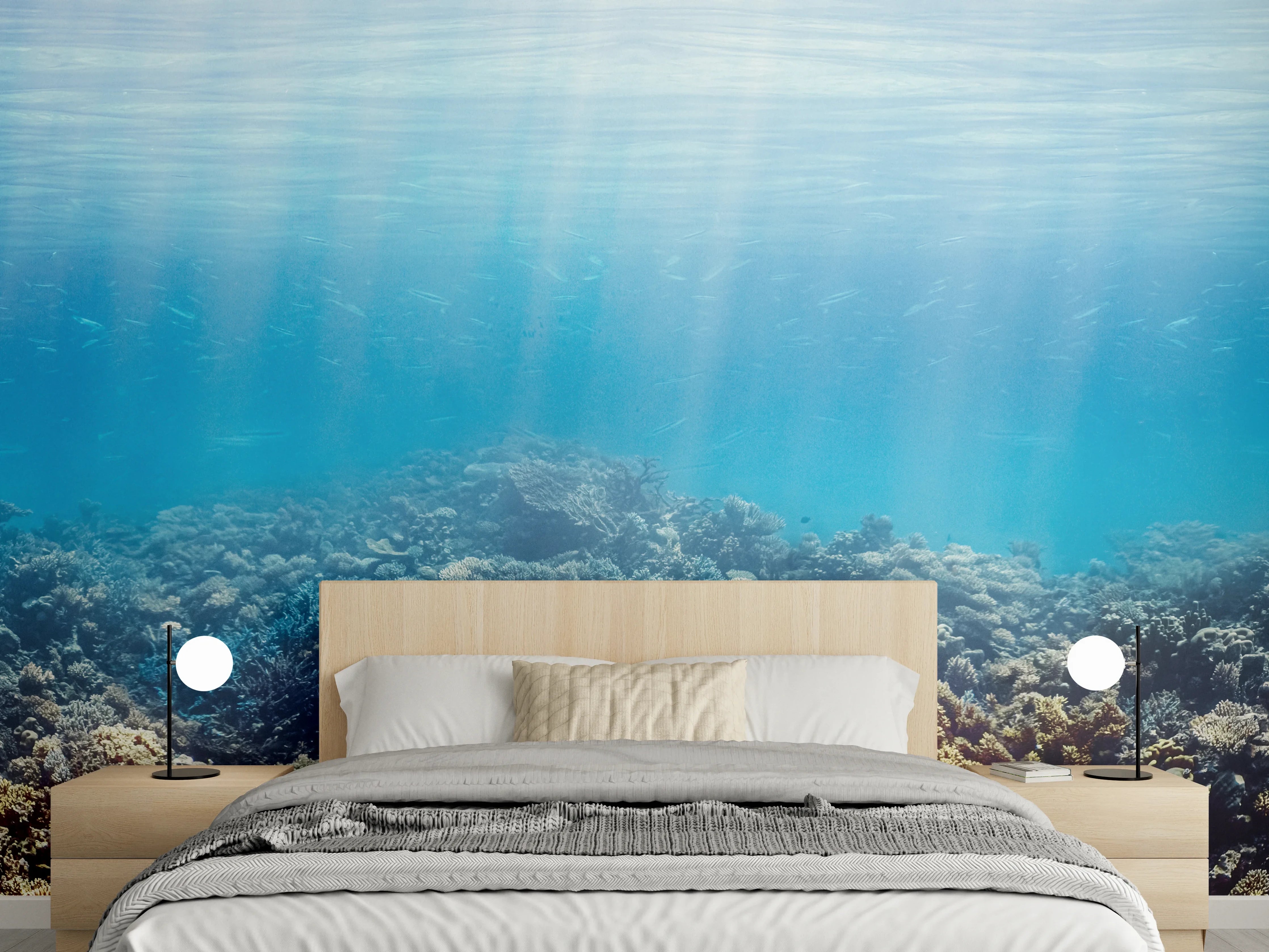 Wandverkleidung Schlafzimmer - Unterwasser-Korallenriff im Roten Meer