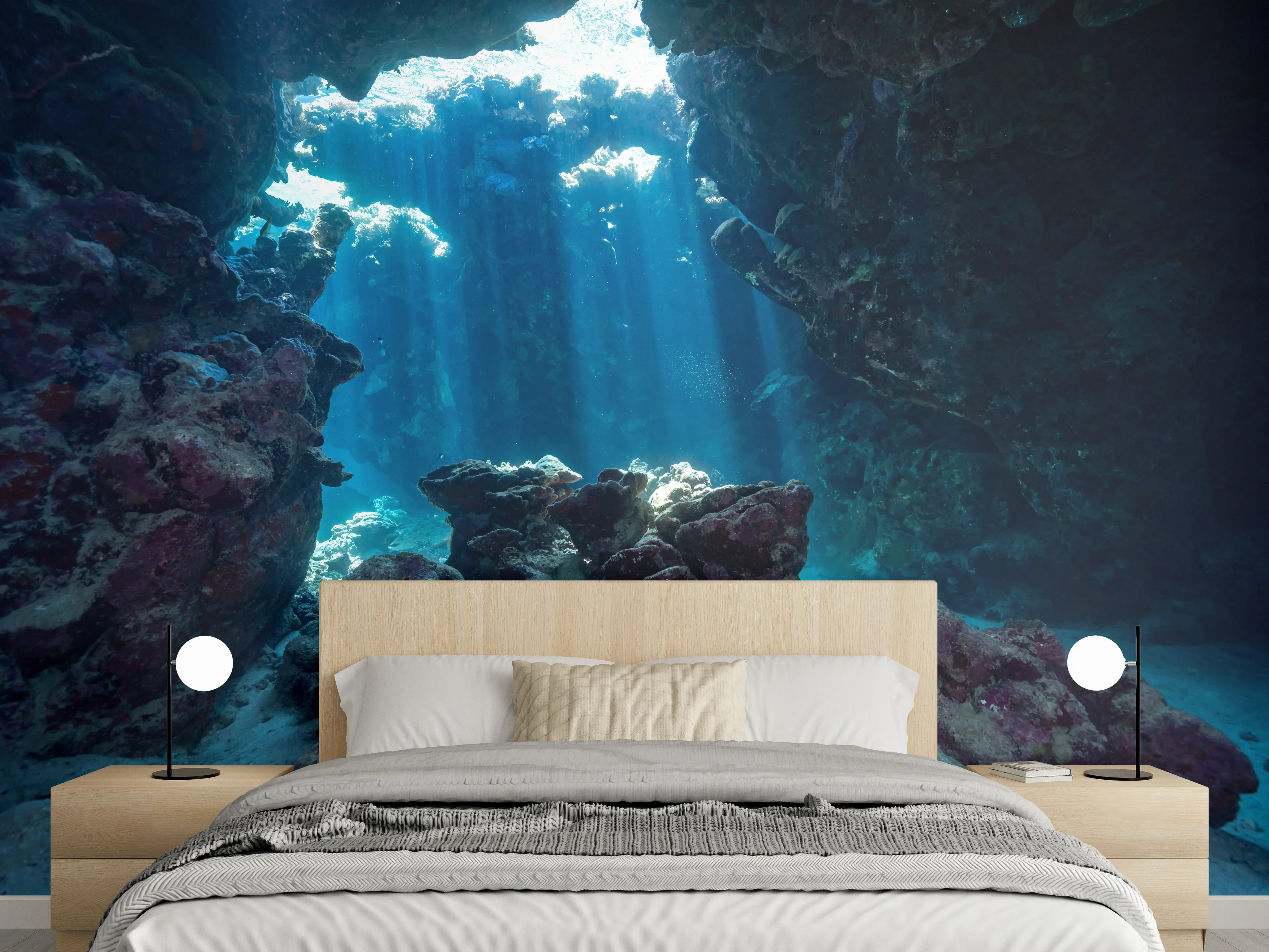 Wandverkleidung Schlafzimmer - Unterwasseransicht eines Riffs