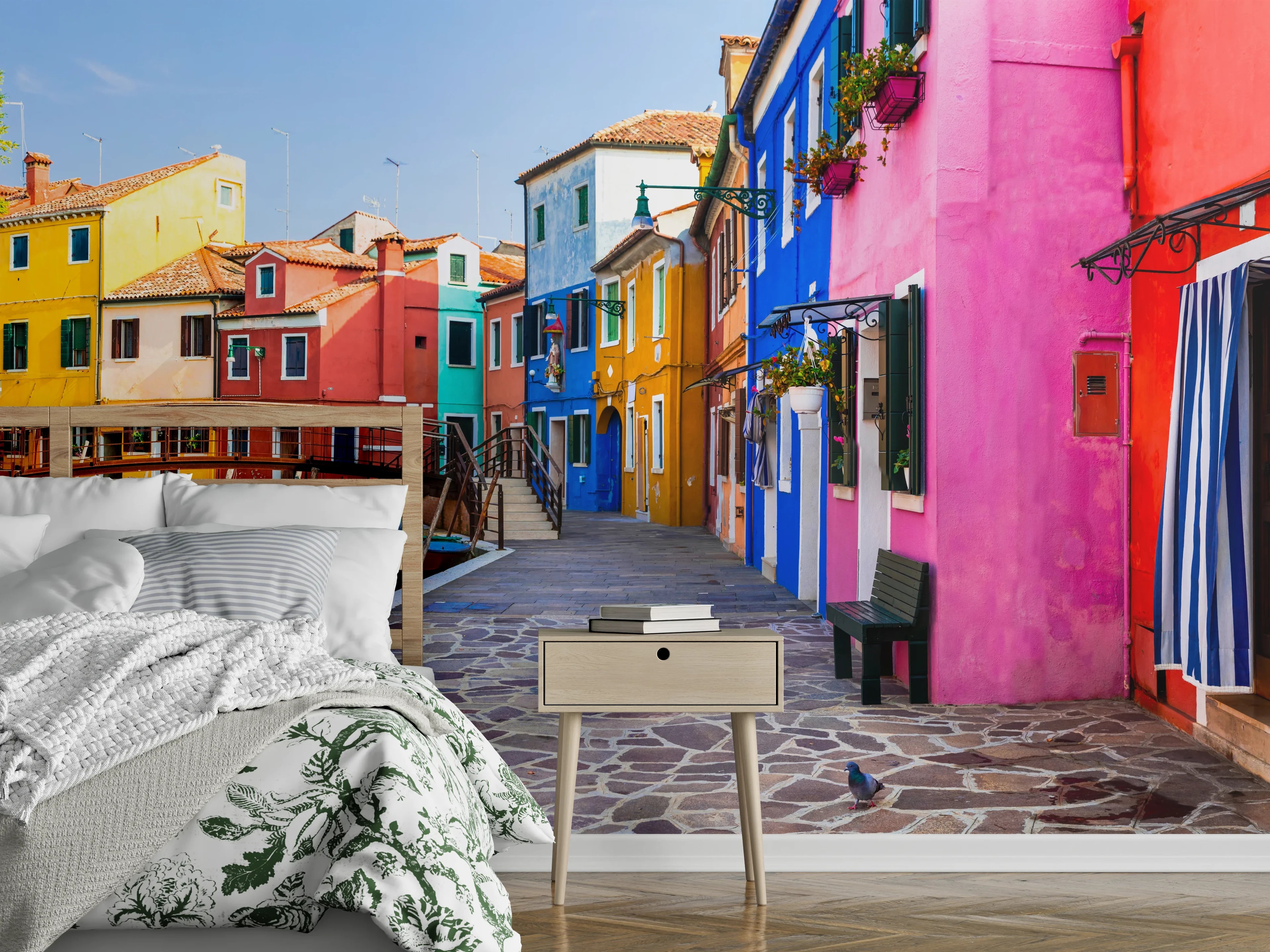 Wandverkleidung Schlafzimmer - Venedig - traditionelle Fischerstadt