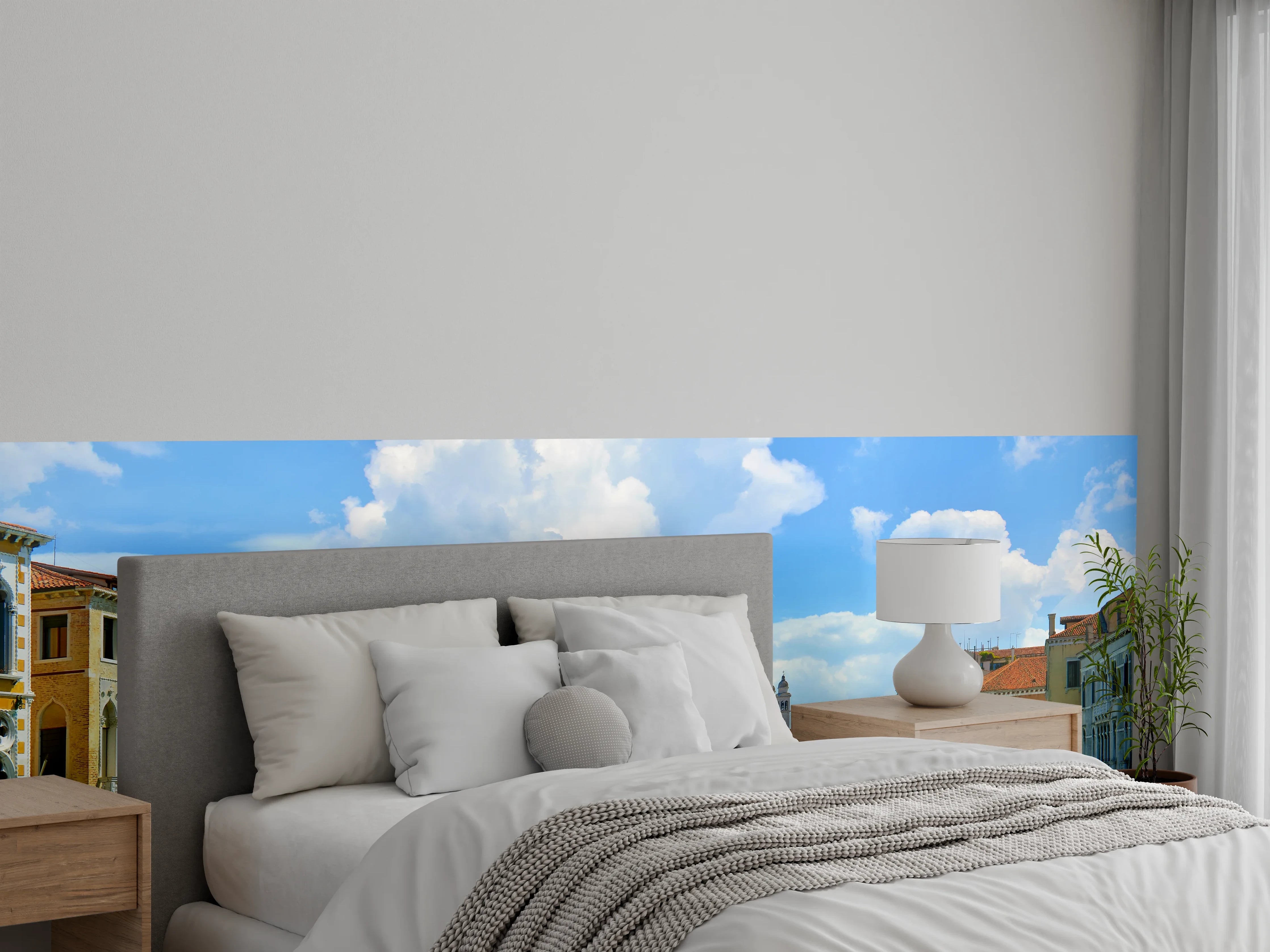 Wandverkleidung Schlafzimmer - Venedig Kanal: Romantisches Stadtpanorama